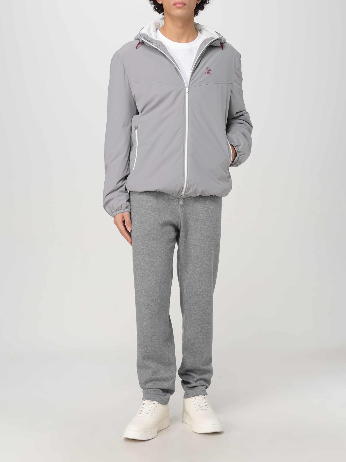 BRUNELLO CUCINELLI 裤子: 裤子 男士 Brunello Cucinelli, 灰色 - Img 2