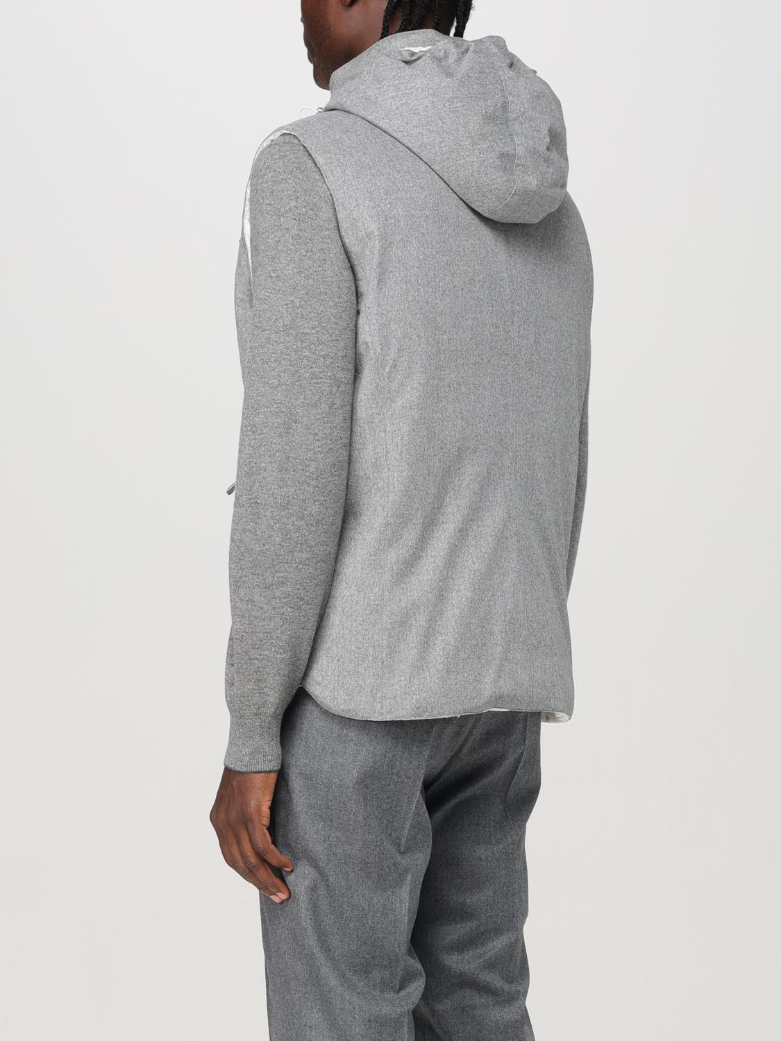 BRUNELLO CUCINELLI SUIT VEST: Brunello Cucinelli vest with hood, Grey - Img 3