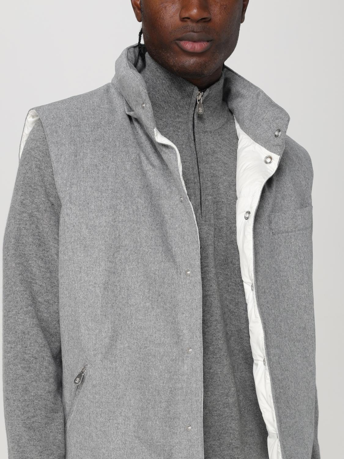 BRUNELLO CUCINELLI SUIT VEST: Brunello Cucinelli vest with hood, Grey - Img 5