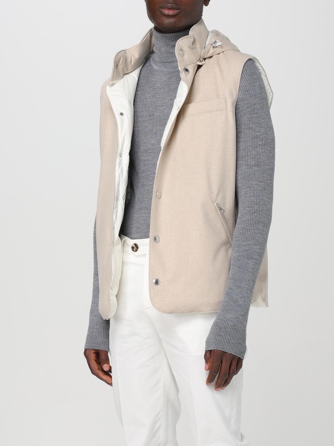 BRUNELLO CUCINELLI 정장 조끼: 재킷 남성 Brunello Cucinelli, 샌드 - Img 4