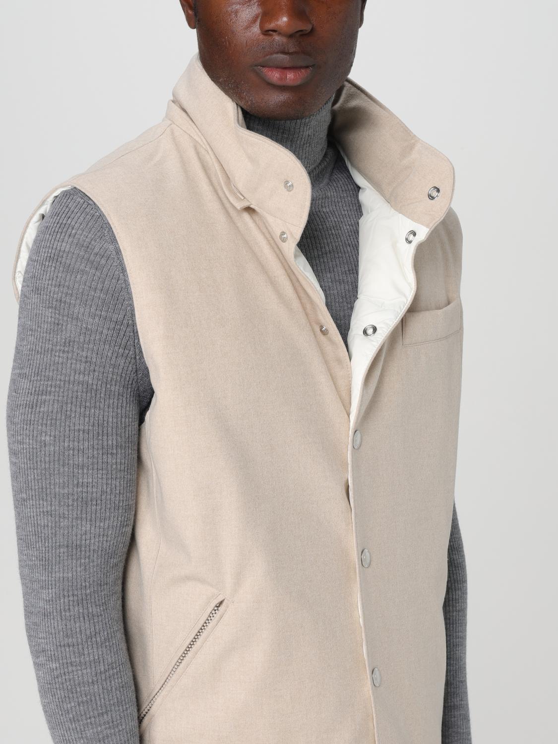 BRUNELLO CUCINELLI 정장 조끼: 재킷 남성 Brunello Cucinelli, 샌드 - Img 5