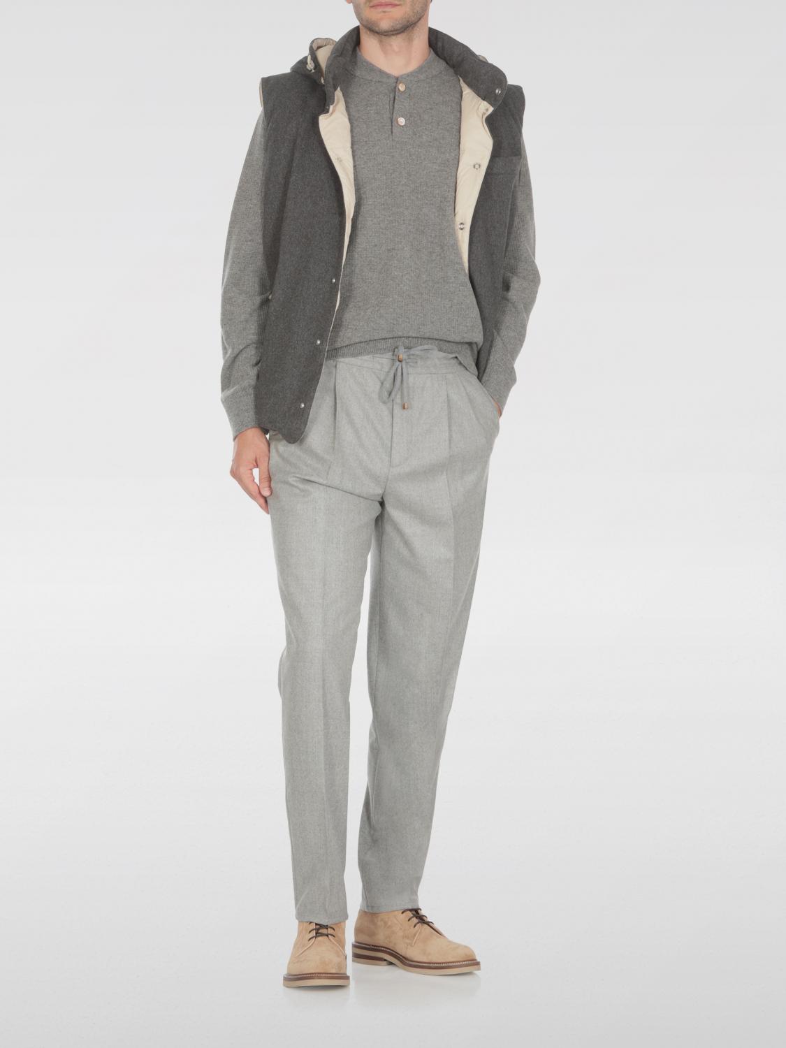 BRUNELLO CUCINELLI SUIT VEST: Brunello Cucinelli vest with hood, Grey 1 - Img 2
