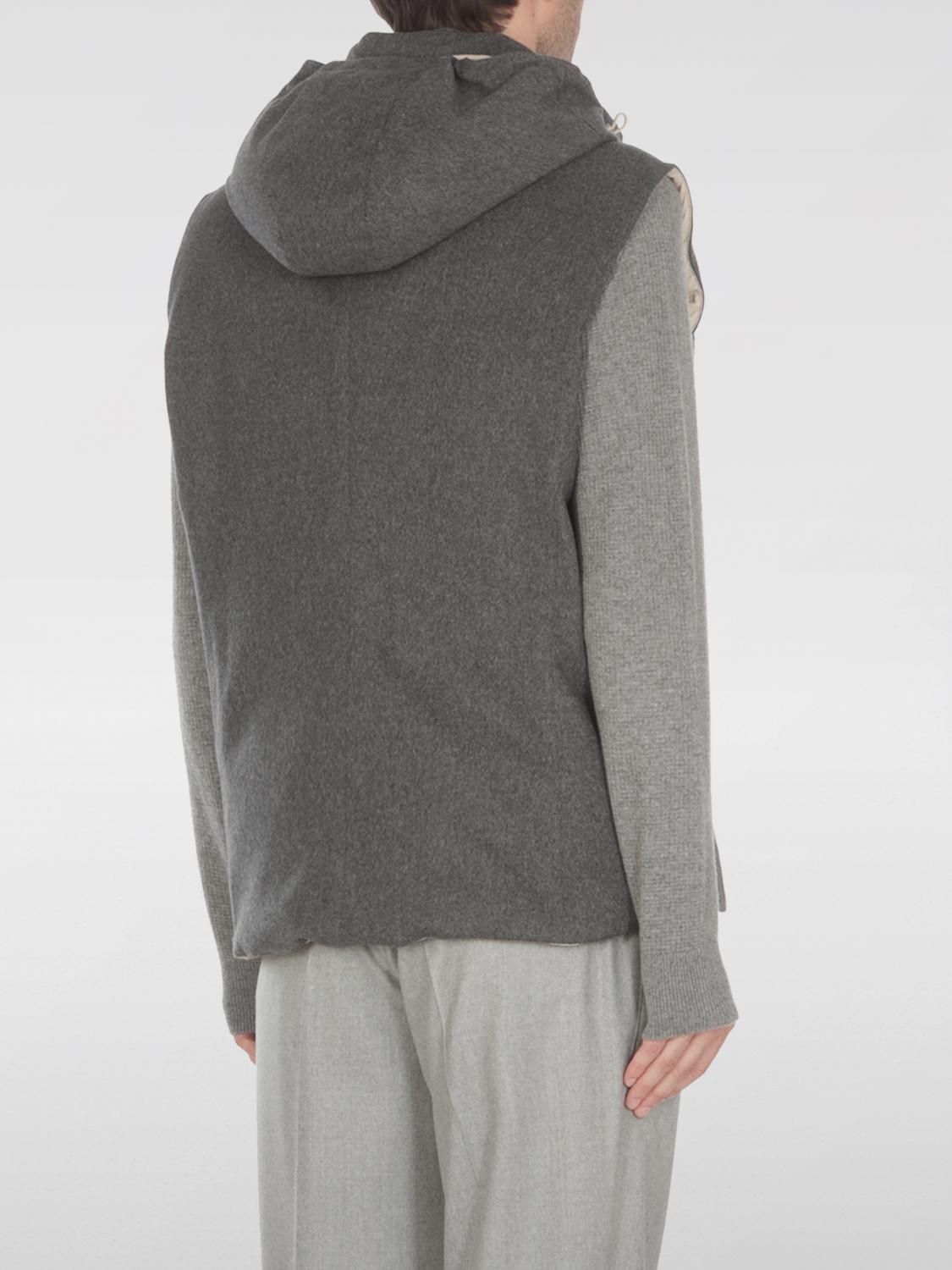 BRUNELLO CUCINELLI SUIT VEST: Brunello Cucinelli vest with hood, Grey 1 - Img 3