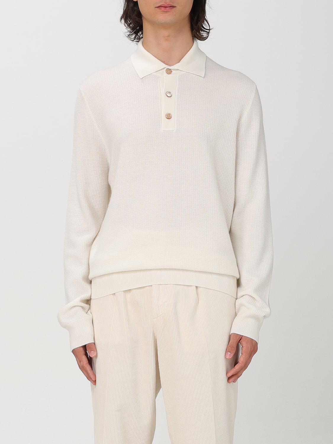 BRUNELLO CUCINELLI POLO: Pullover herren Brunello Cucinelli, Weiß - Img 1