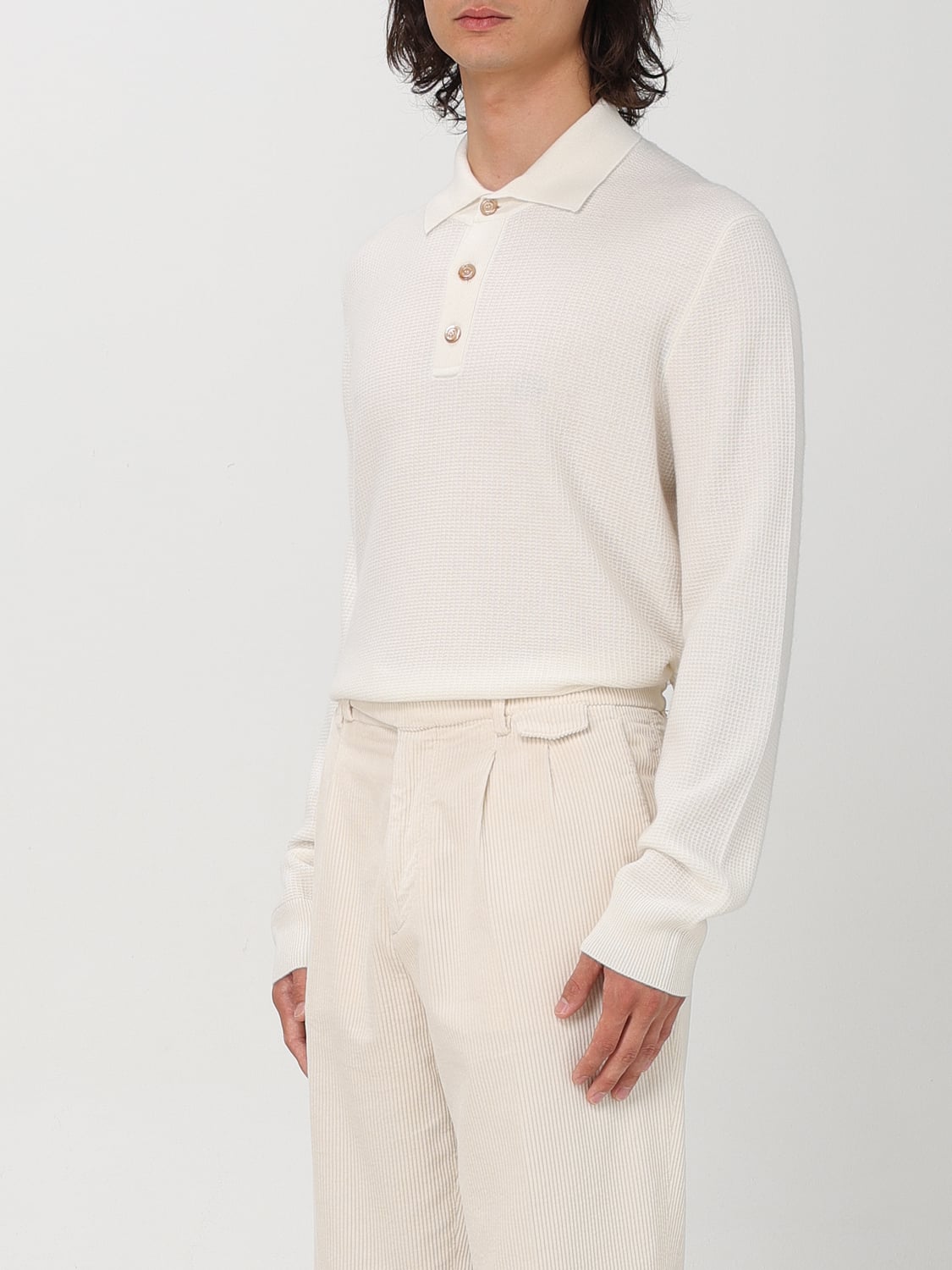 BRUNELLO CUCINELLI POLO: Pullover herren Brunello Cucinelli, Weiß - Img 4
