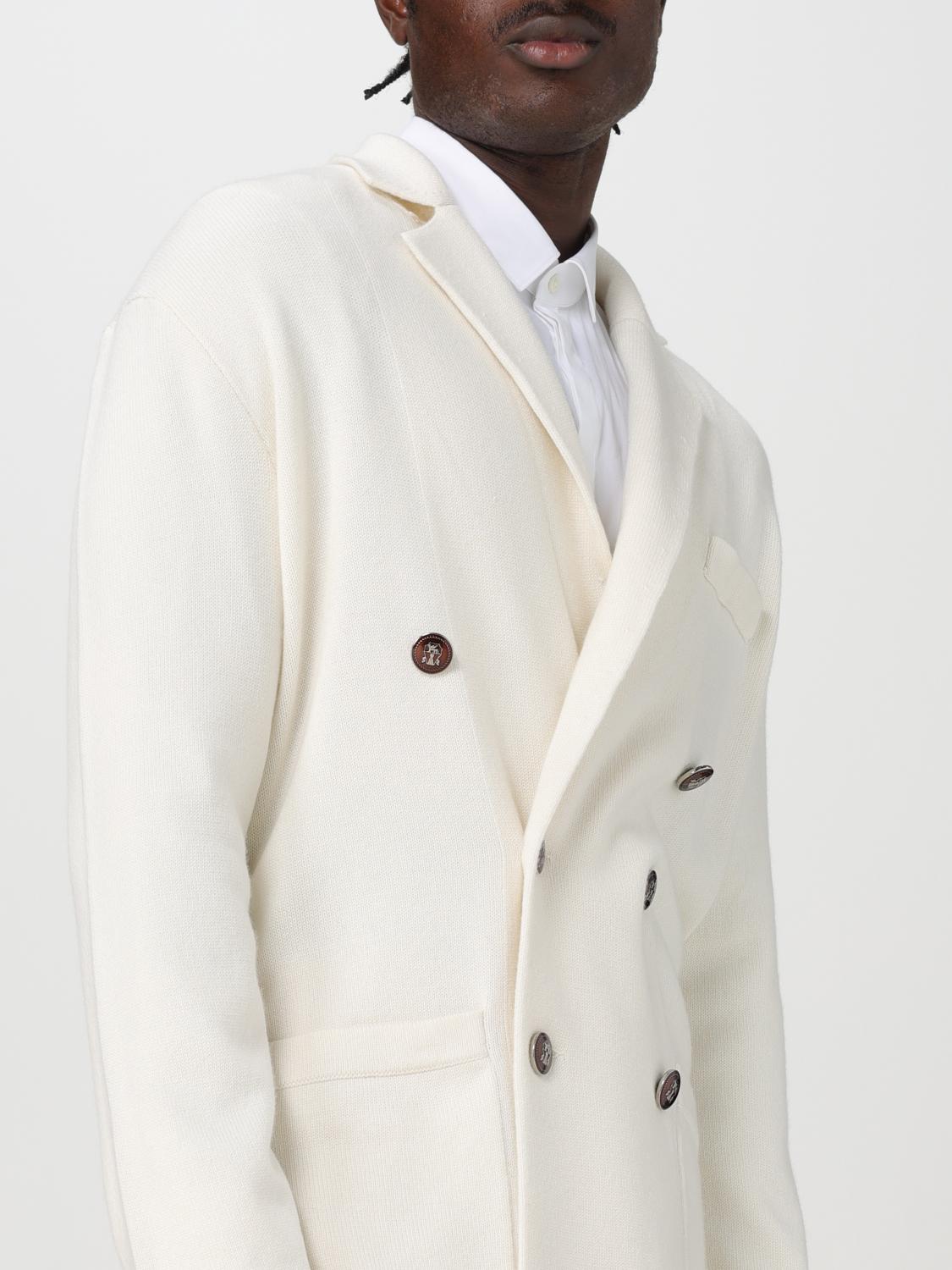 BRUNELLO CUCINELLI ジャケット: ブレザー メンズ Brunello Cucinelli, ホワイト - Img 5