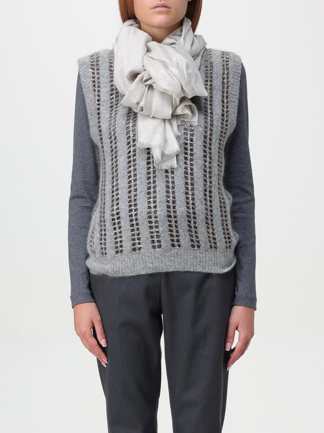 BRUNELLO CUCINELLI ÉCHARPE: écharpe femme Brunello Cucinelli, Perle - Img 2