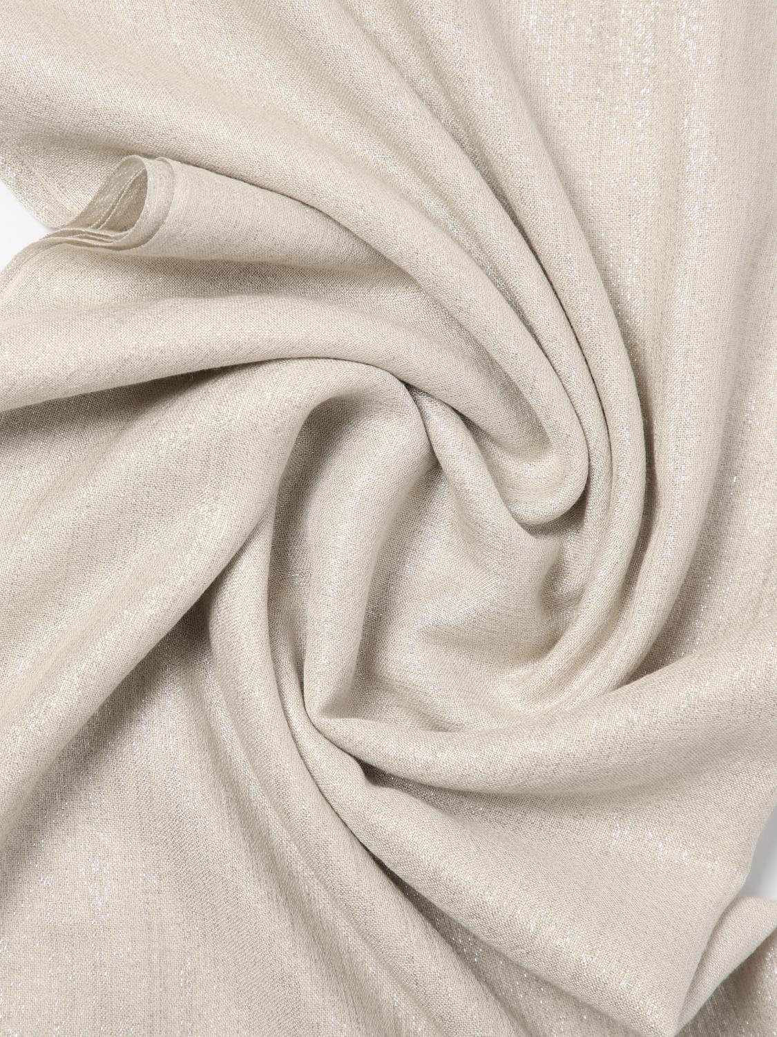 BRUNELLO CUCINELLI ÉCHARPE: écharpe femme Brunello Cucinelli, Perle - Img 3