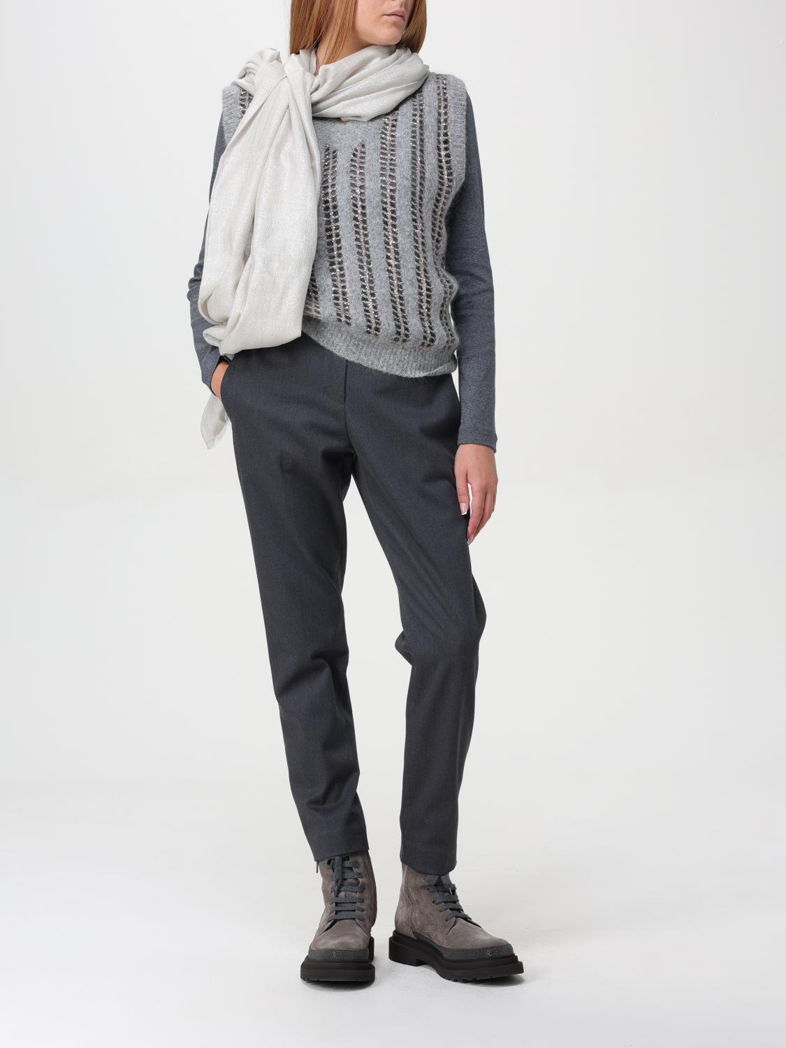 BRUNELLO CUCINELLI ÉCHARPE: écharpe femme Brunello Cucinelli, Perle - Img 4