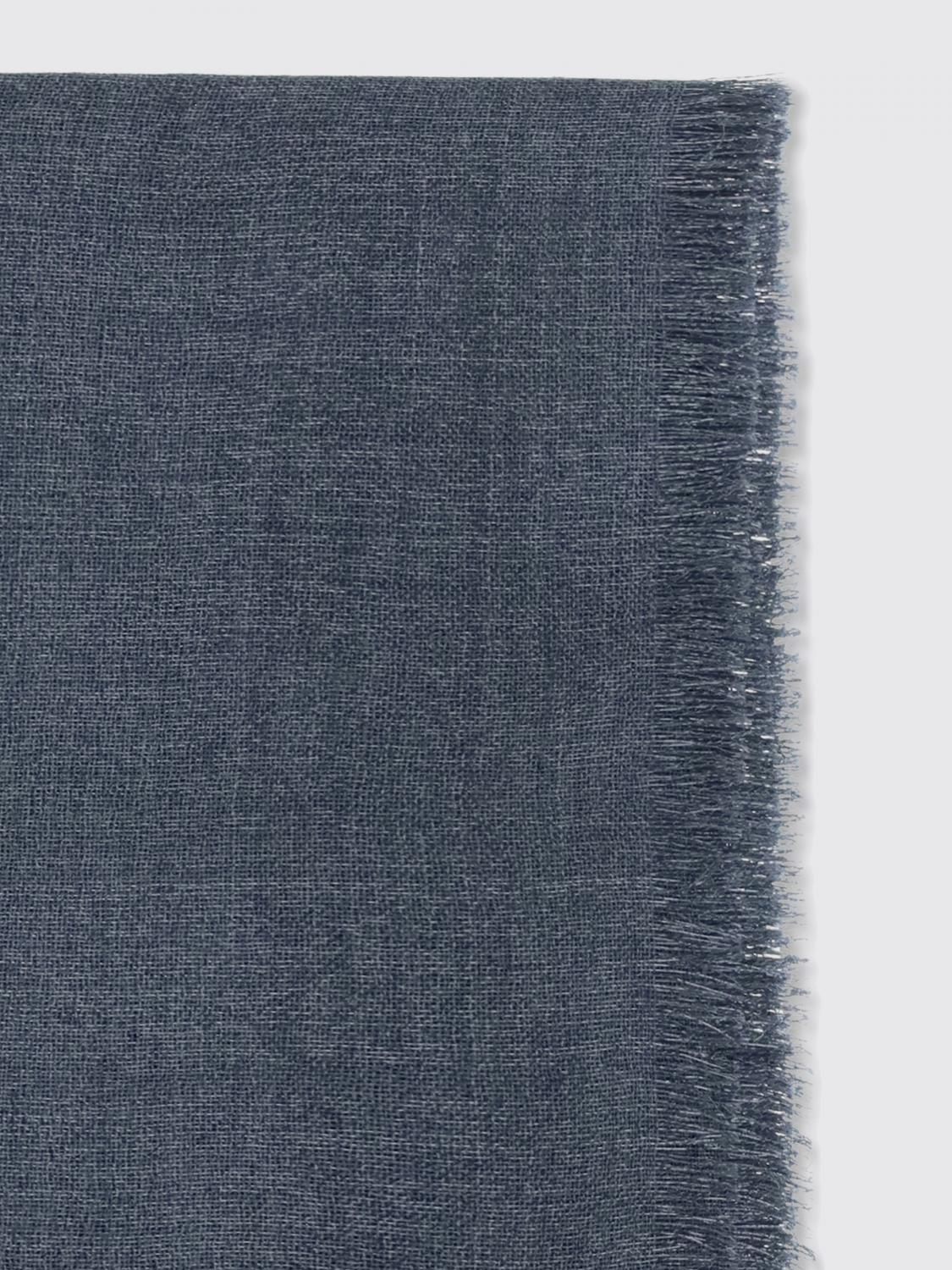 BRUNELLO CUCINELLI BUFANDA: Bufanda mujer Brunello Cucinelli, Azul Marino - Img 3