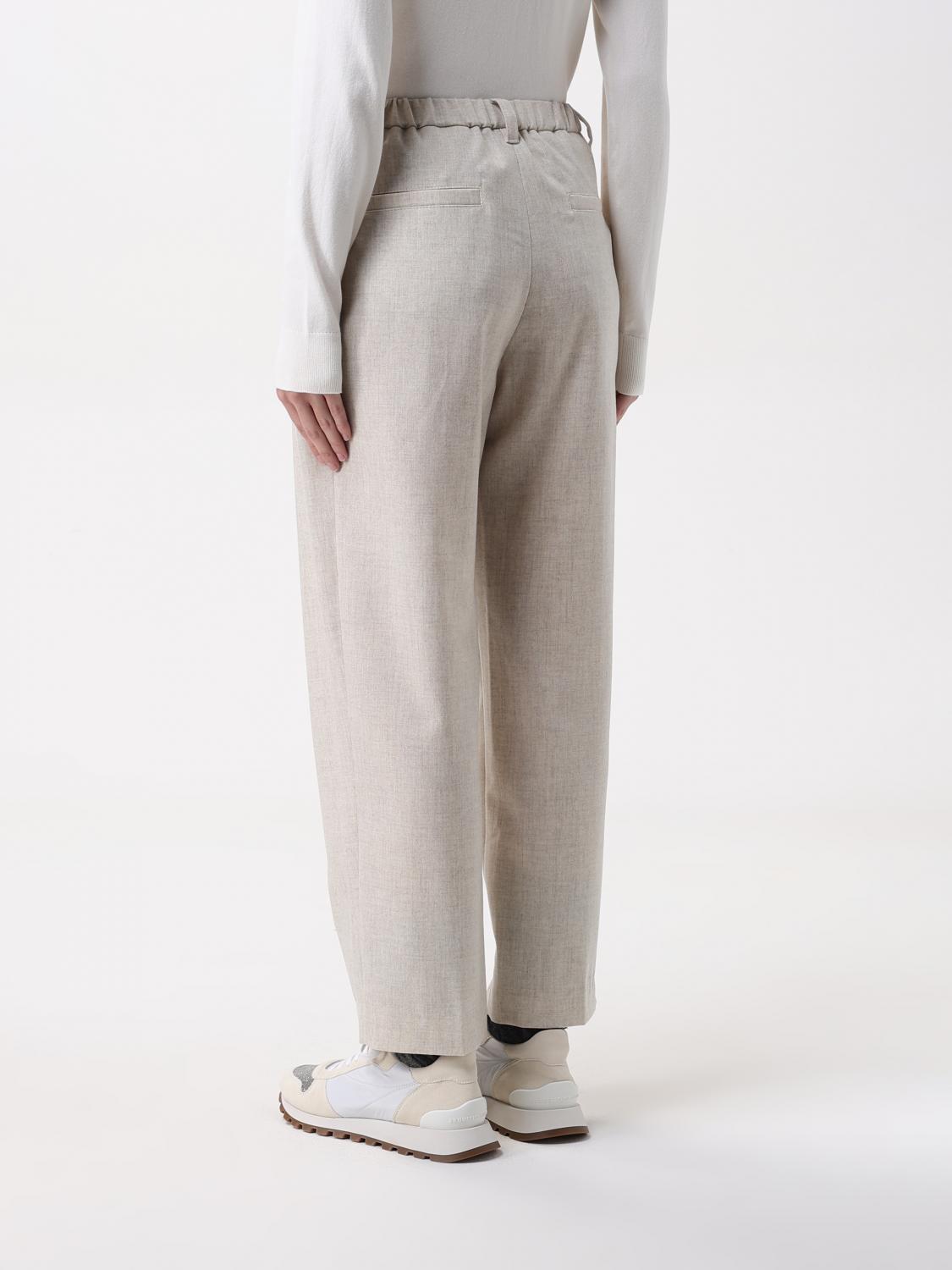 BRUNELLO CUCINELLI PANTS: Pants woman Brunello Cucinelli, Beige - Img 2