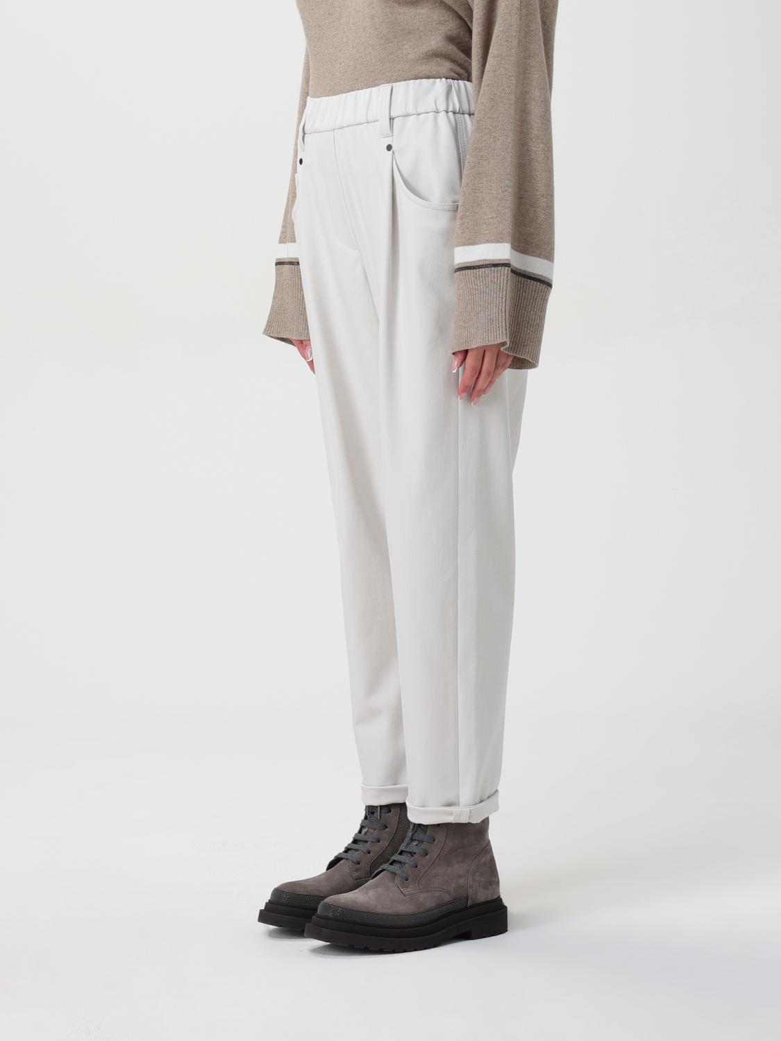 BRUNELLO CUCINELLI PANTALONI: Pantalone Brunello Cucinelli in cotone , Panna - Img 4