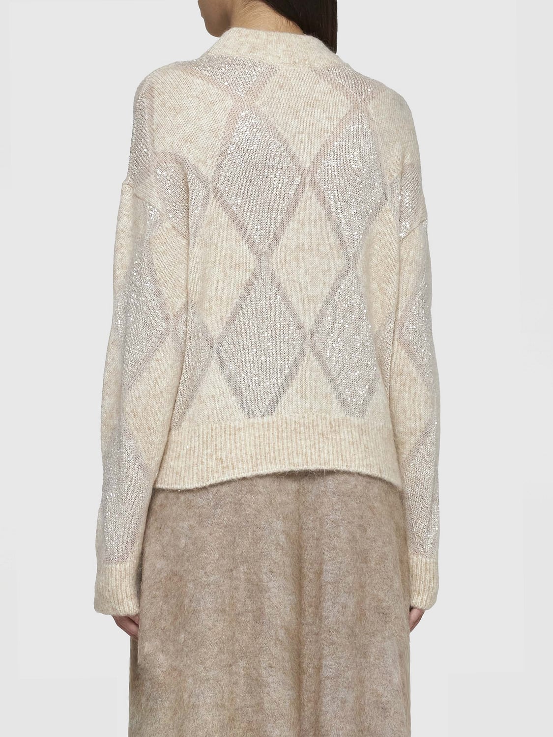 BRUNELLO CUCINELLI PULLOVER: Pullover damen Brunello Cucinelli, Beige - Img 2