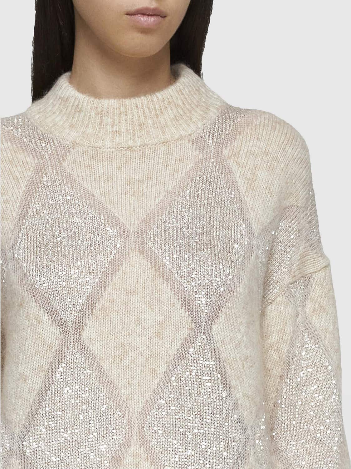 BRUNELLO CUCINELLI PULLOVER: Pullover damen Brunello Cucinelli, Beige - Img 3