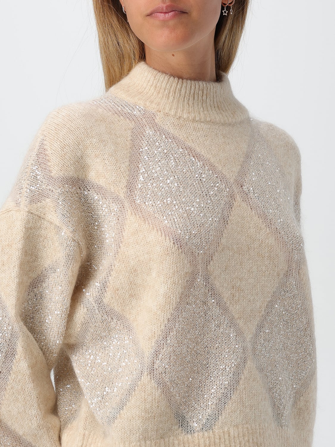 BRUNELLO CUCINELLI PULLOVER: Pullover damen Brunello Cucinelli, Beige - Img 5