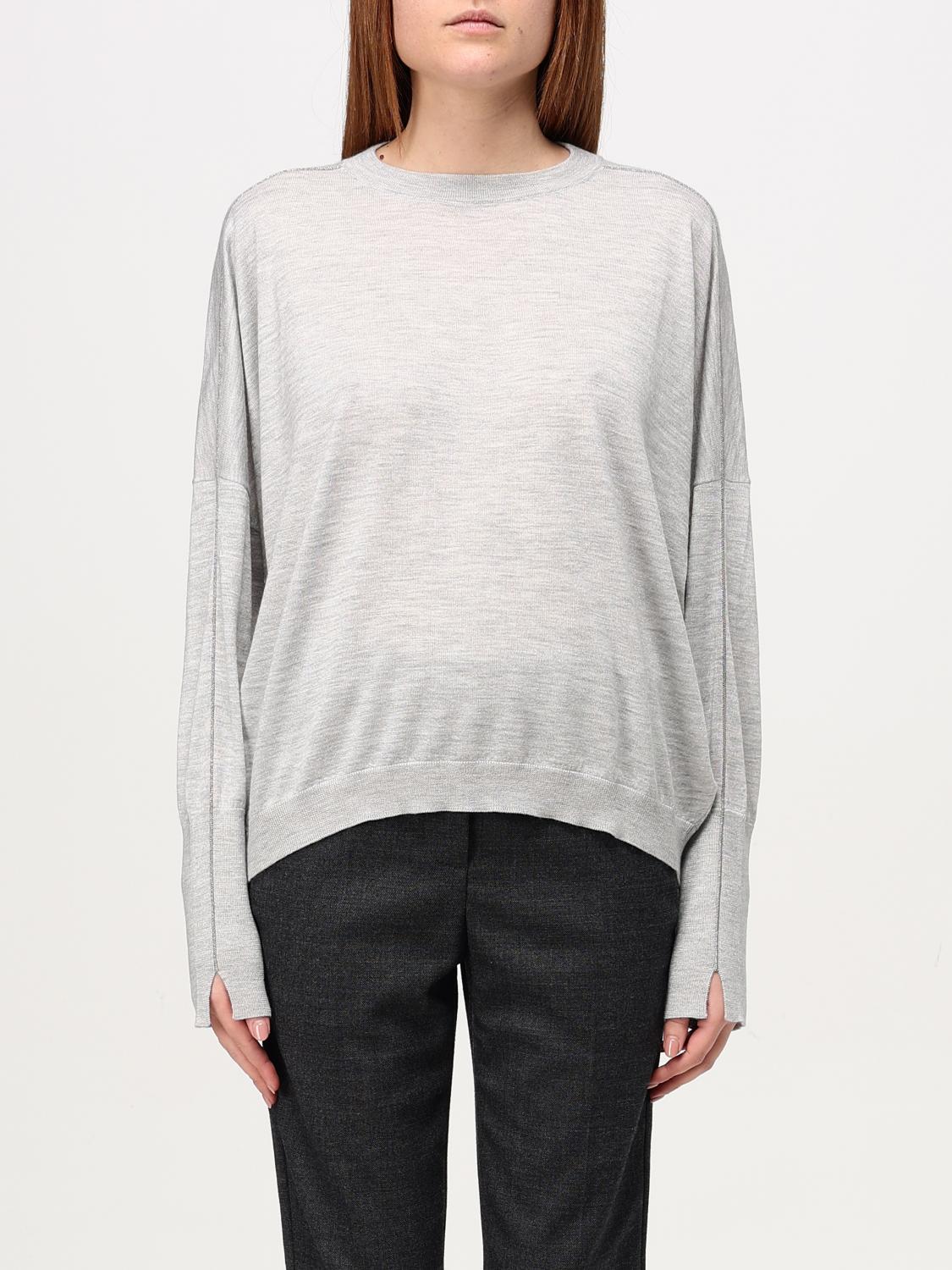 BRUNELLO CUCINELLI SWEATER: Sweater woman Brunello Cucinelli, Grey - Img 1