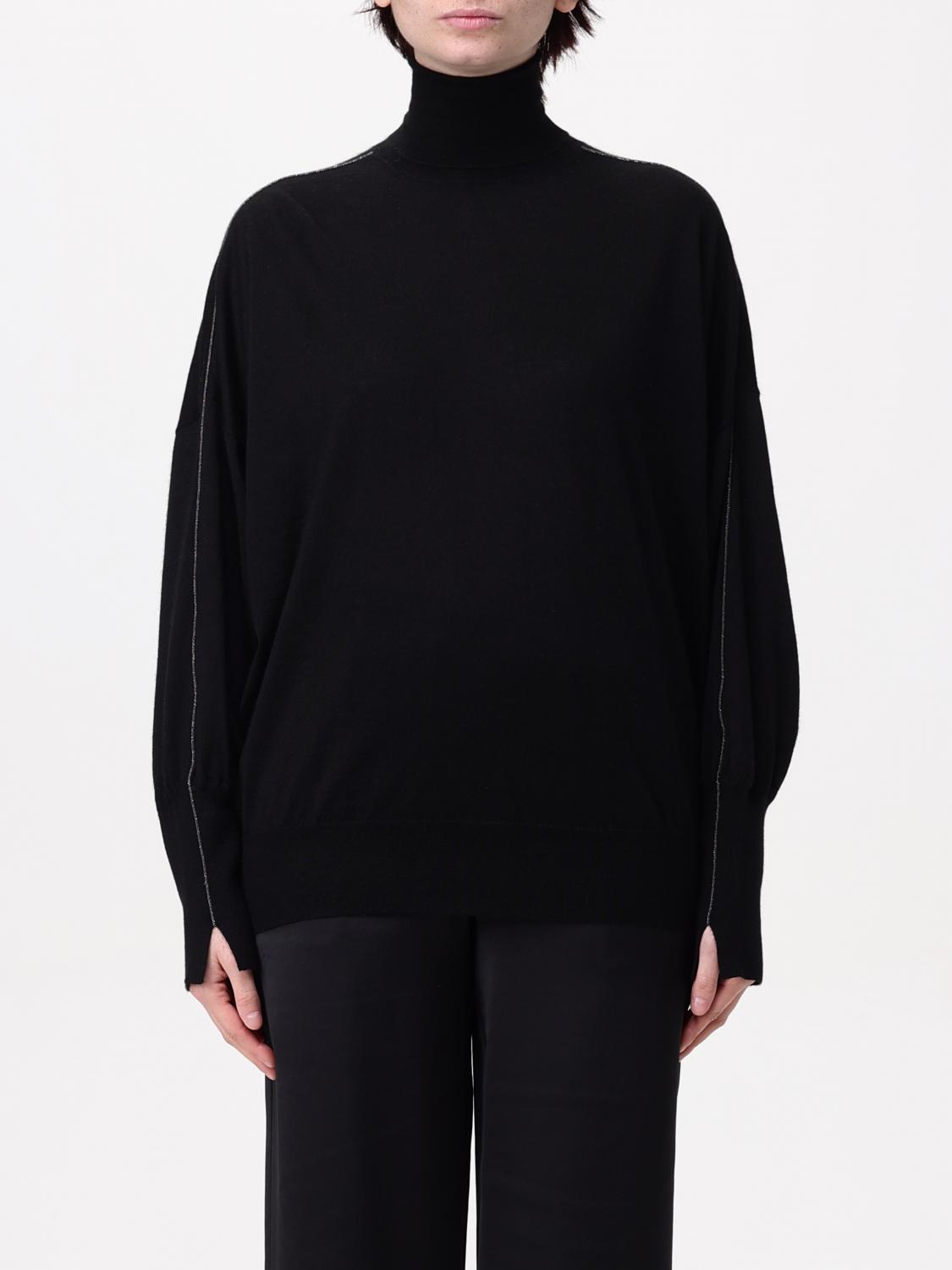 BRUNELLO CUCINELLI SWEATER: Sweater woman Brunello Cucinelli, Black - Img 1