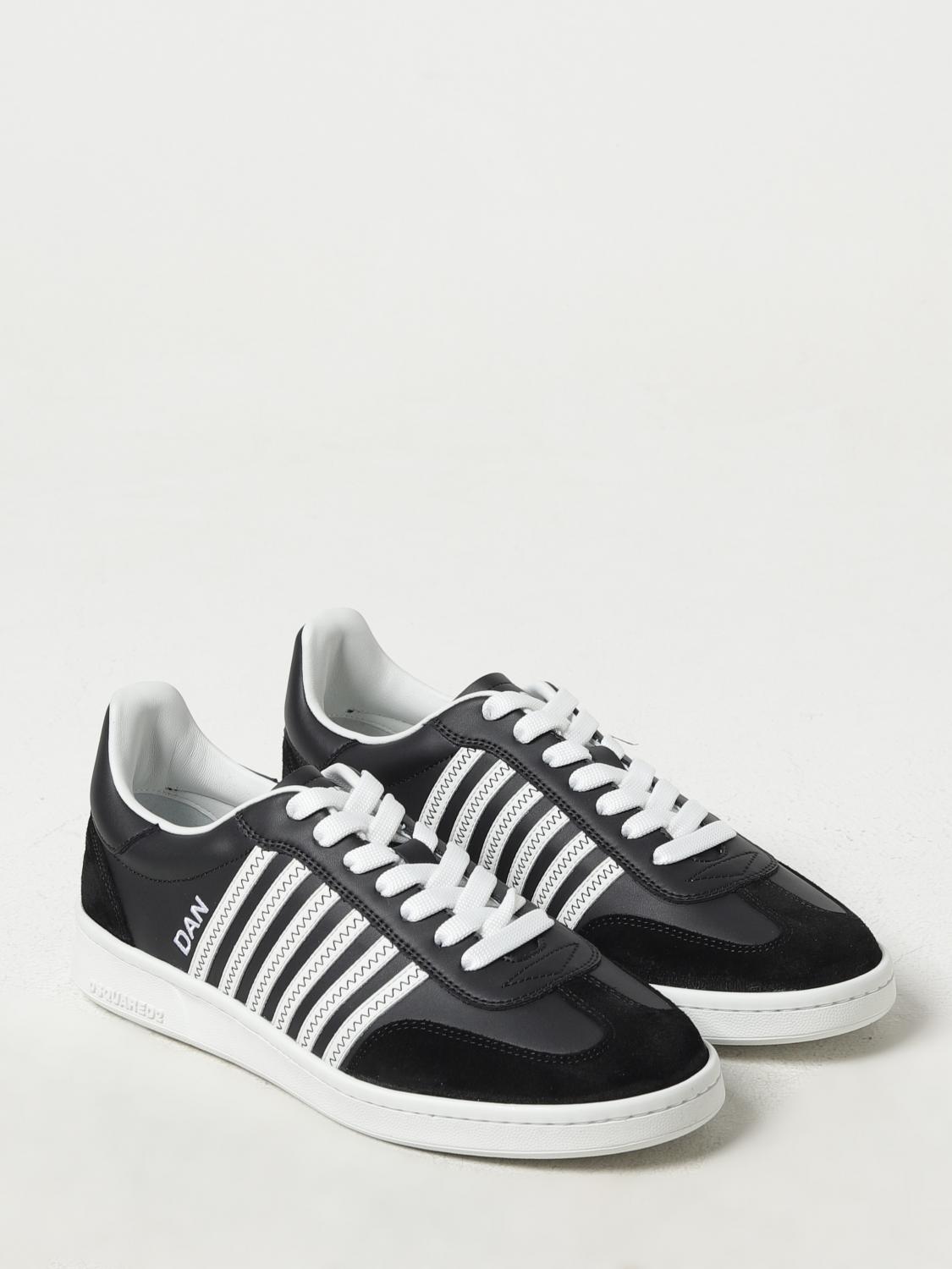 DSQUARED2 BASKETS: Baskets Boxer en cuir Dsquared2, Noir - Img 2