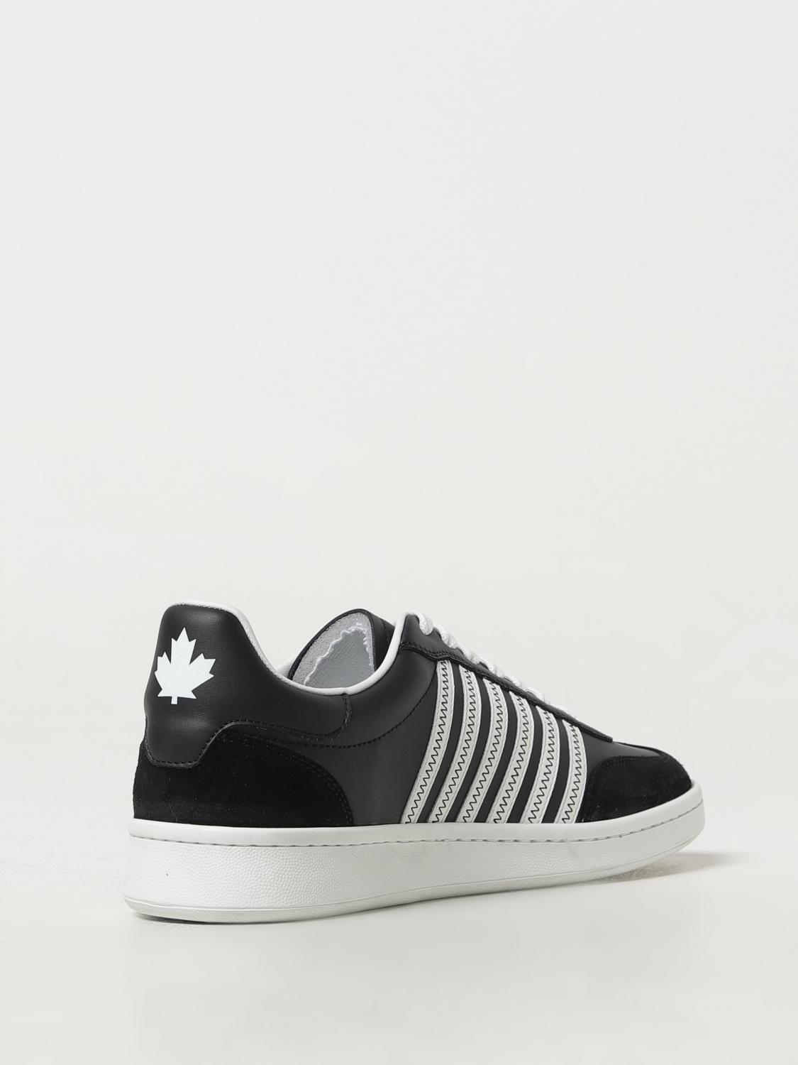 DSQUARED2 BASKETS: Baskets Boxer en cuir Dsquared2, Noir - Img 3