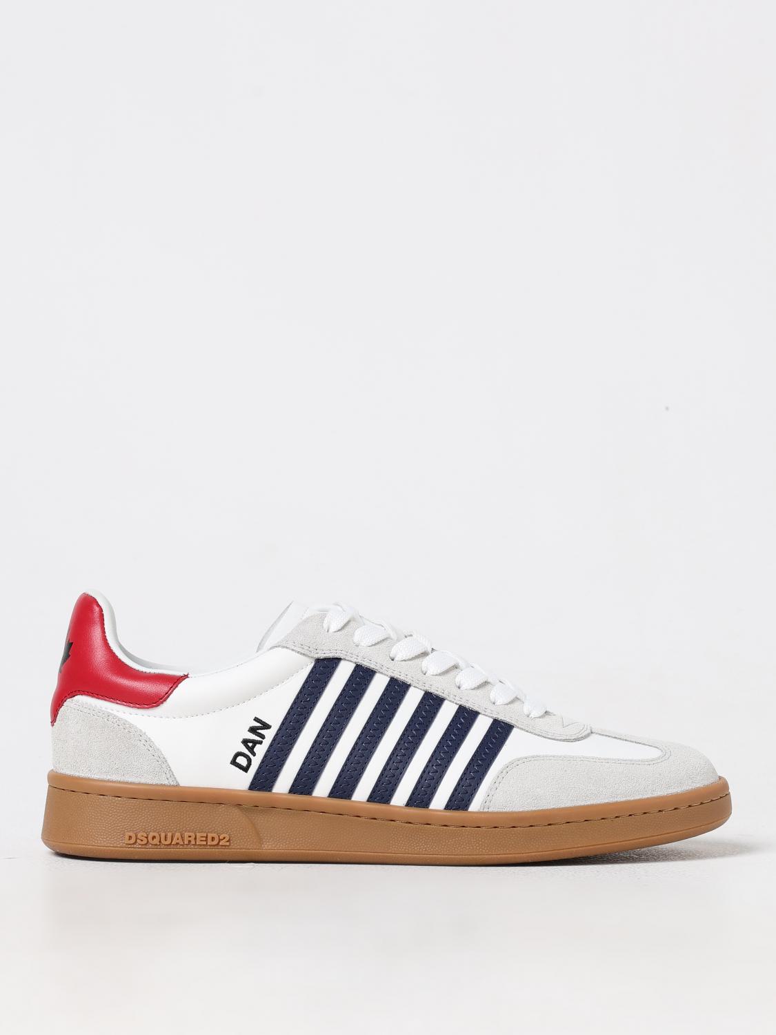DSQUARED2 BASKETS: Baskets Boxer en cuir Dsquared2, Bleu - Img 1