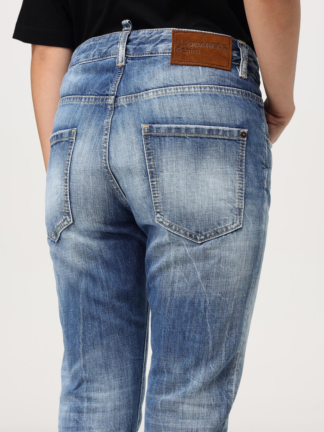 DSQUARED2 JEANS: Jeans Boston Dsquared2 in denim di cotone washed , Sstw - Img 4