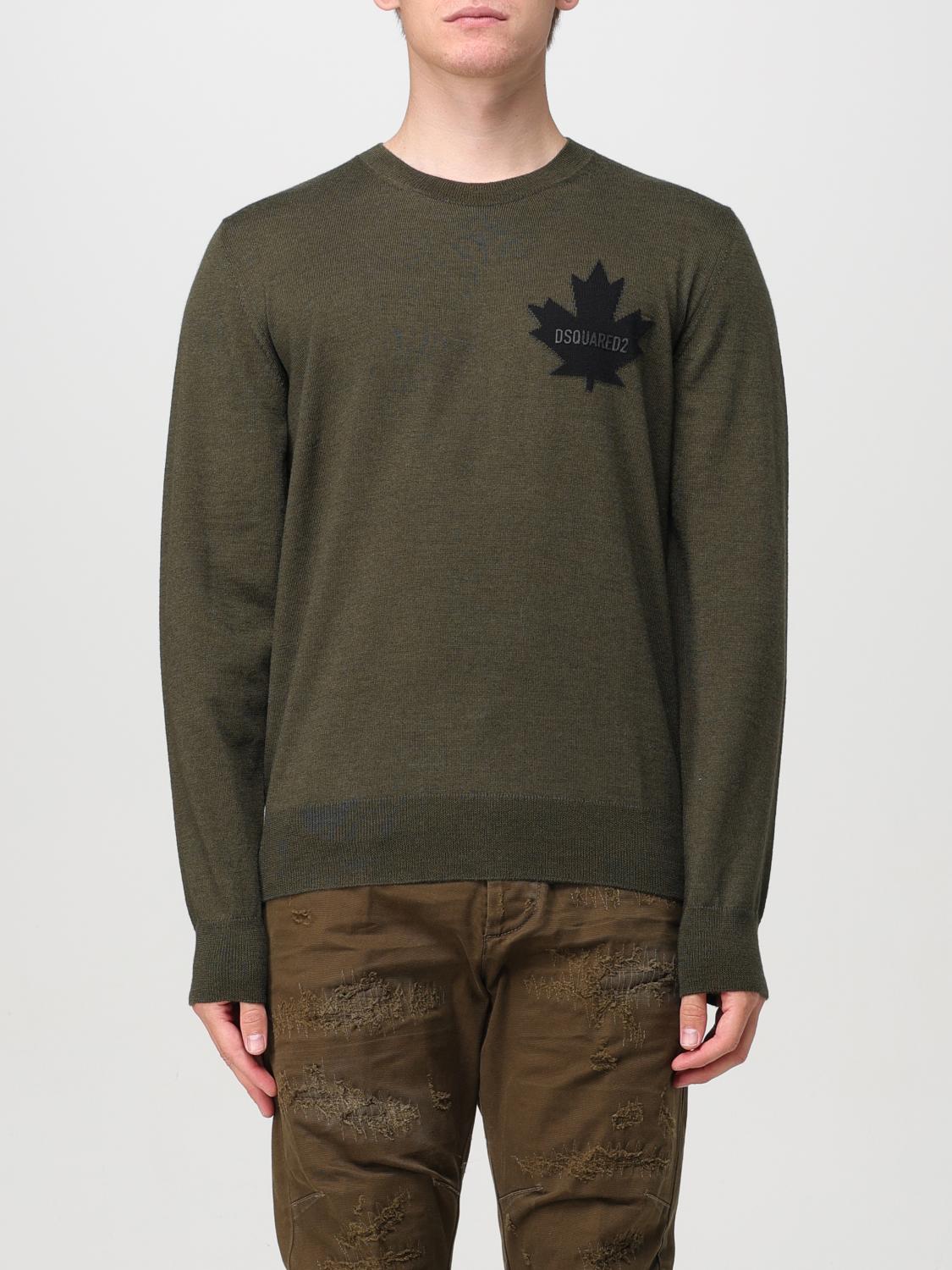 DSQUARED2 PULL: Pull homme Dsquared2, Vert Militaire - Img 1