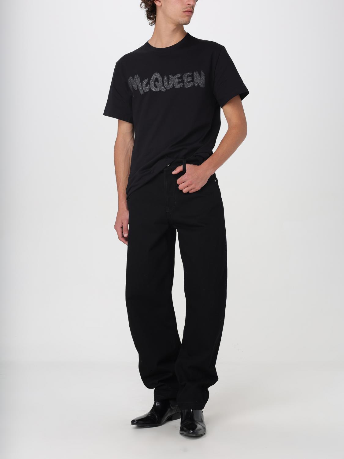 MCQUEEN 청바지: 청바지 남성 McQueen, 블랙 - Img 2