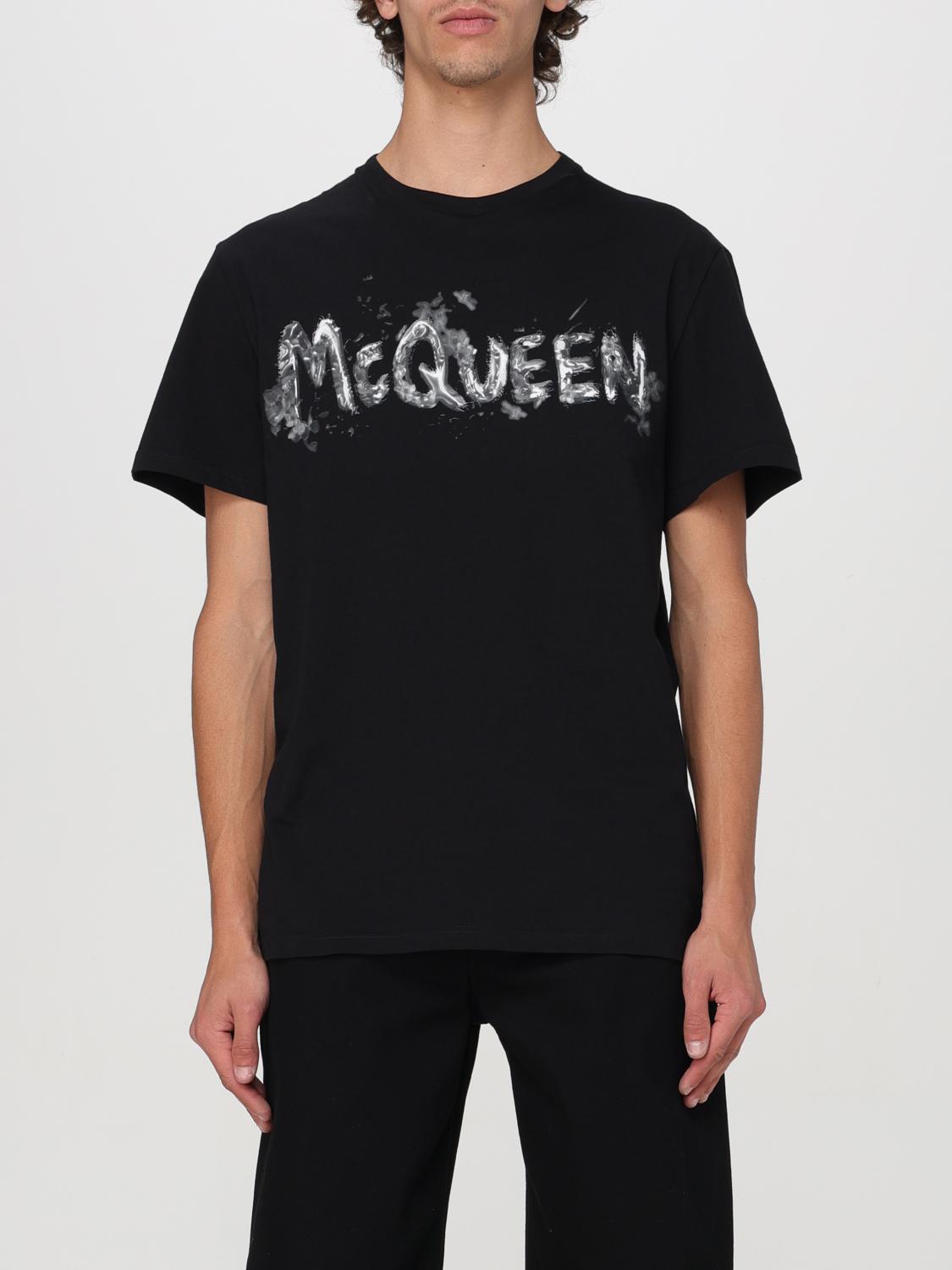 ALEXANDER MCQUEEN: T-shirt men - Black | Alexander McQueen t-shirt  794578QTABO online at GIGLIO.COM