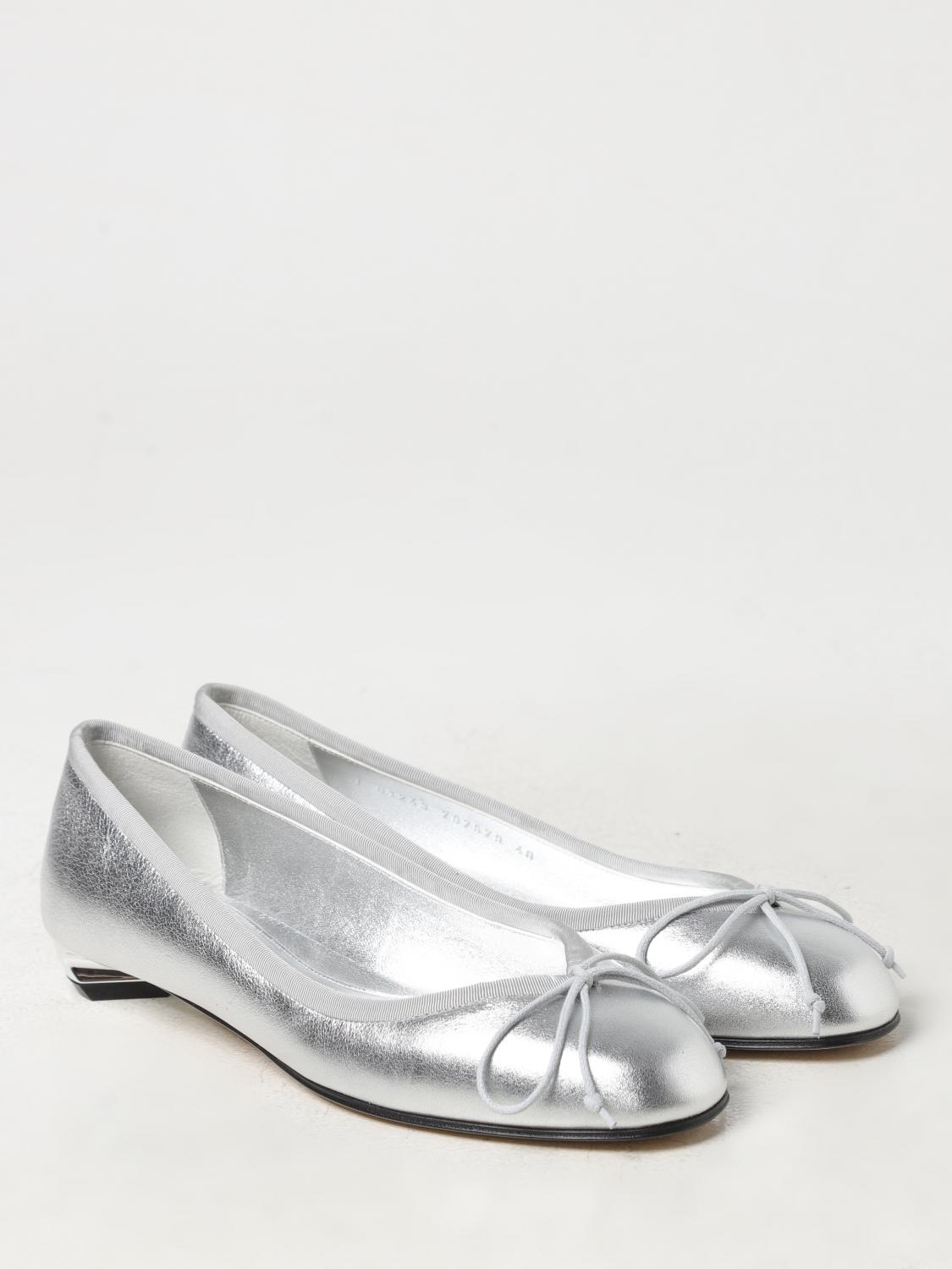 ALEXANDER MCQUEEN BALLET FLATS: Shoes woman Alexander McQueen, Silver - Img 2