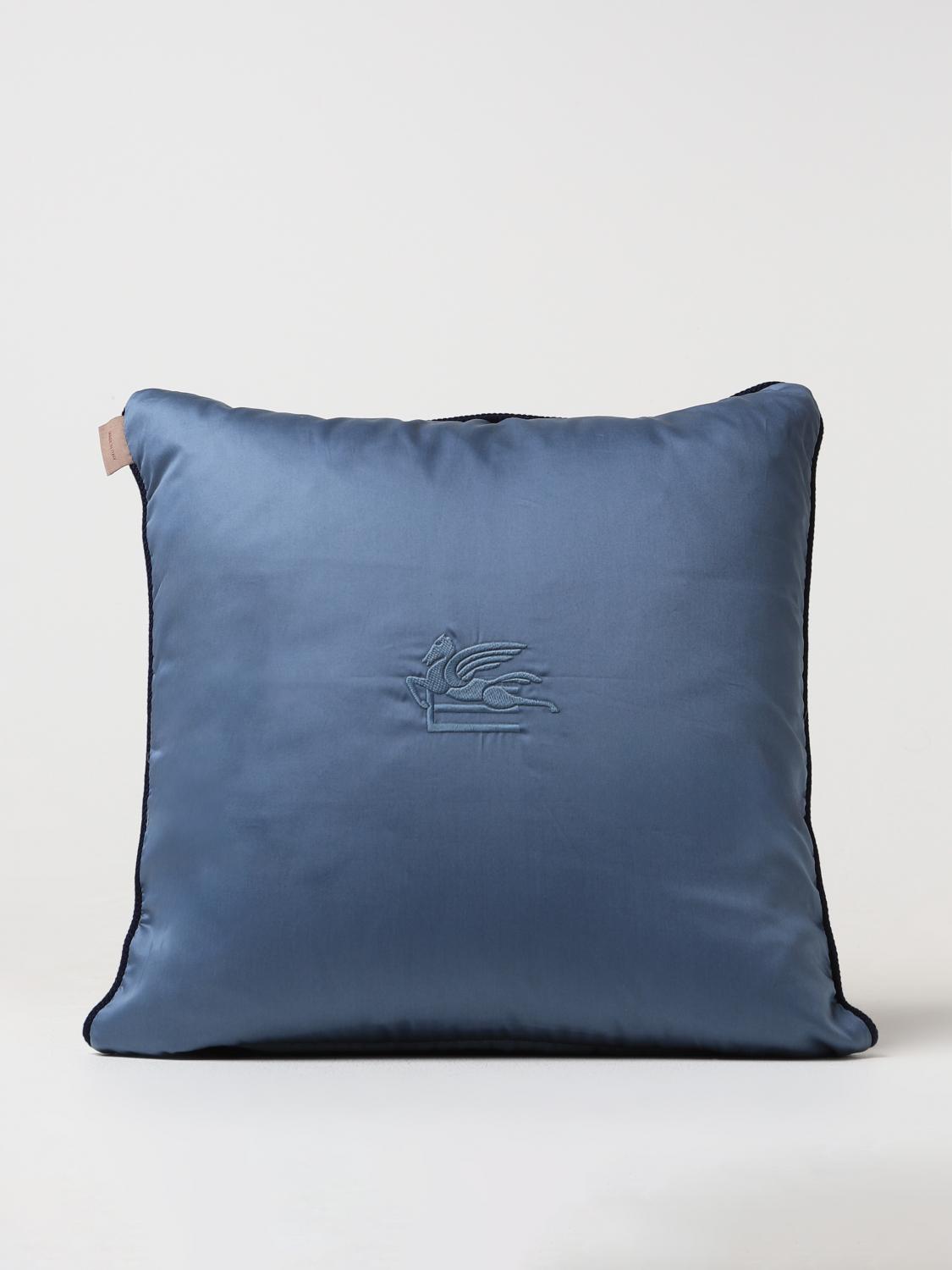 ETRO HOME CUSCINI: Cuscino Bloom Etro Home in cotone con fantasia Paisley , Azzurro - Img 2