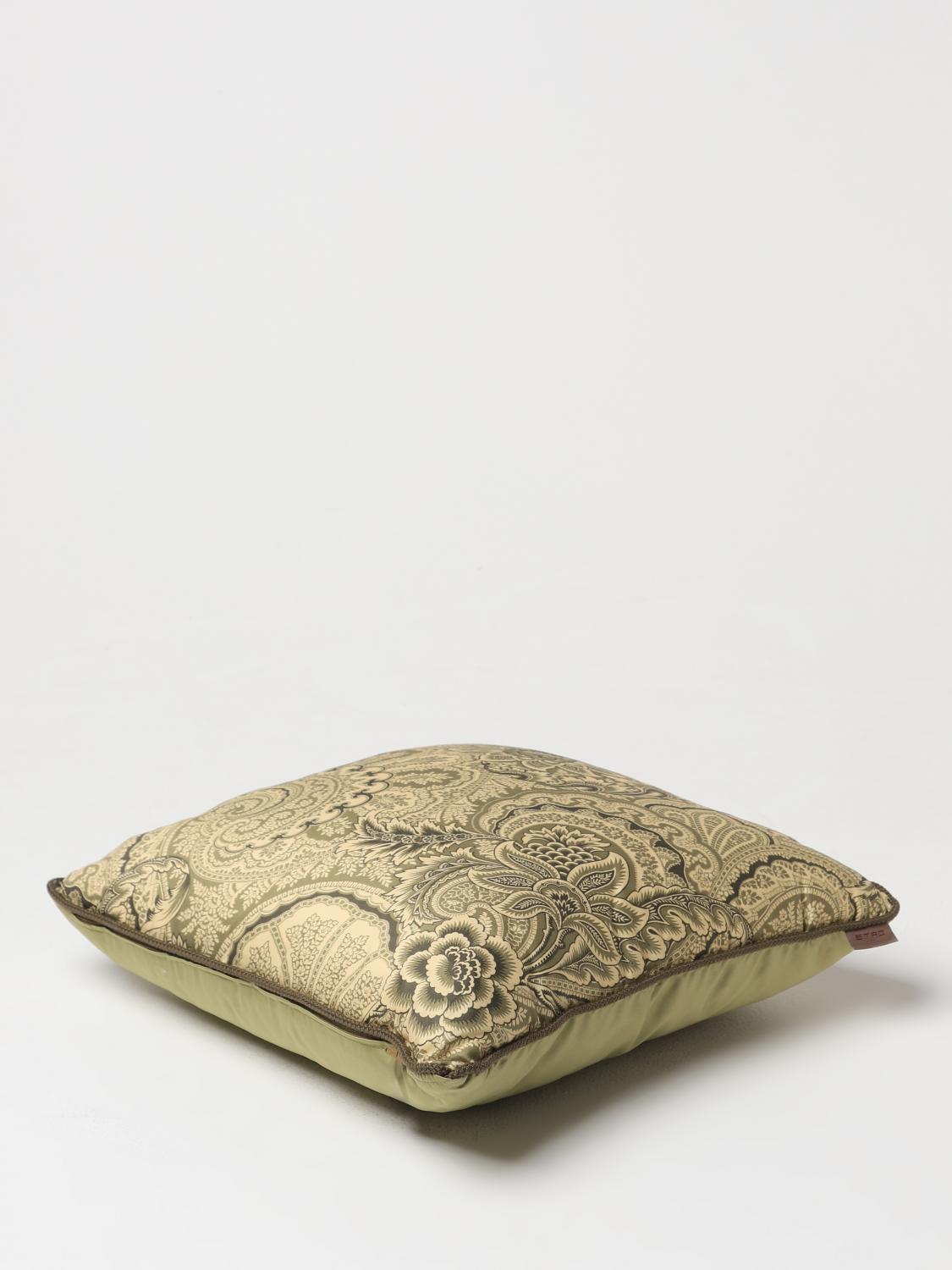 ETRO HOME CUSCINI: Cuscino Bloom Etro Home in cotone con fantasia Paisley , Verde - Img 3