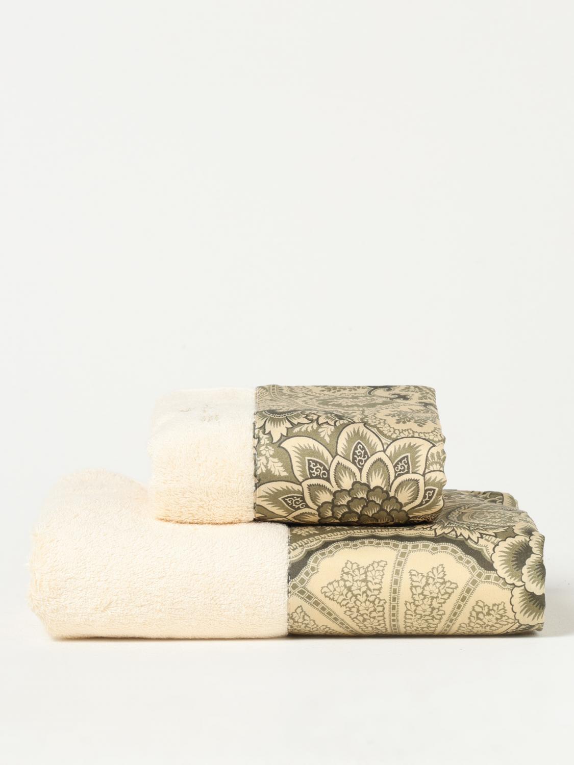 ETRO HOME BATH AND BEACH TOWELS: Bath and beach towels lifestyle Etro Home, Yellow Cream - Img 2