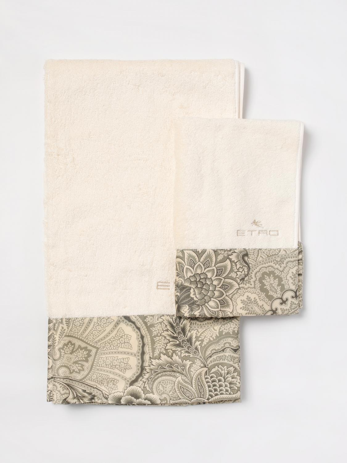 ETRO HOME BATH AND BEACH TOWELS: Bath and beach towels lifestyle Etro Home, Yellow Cream - Img 3