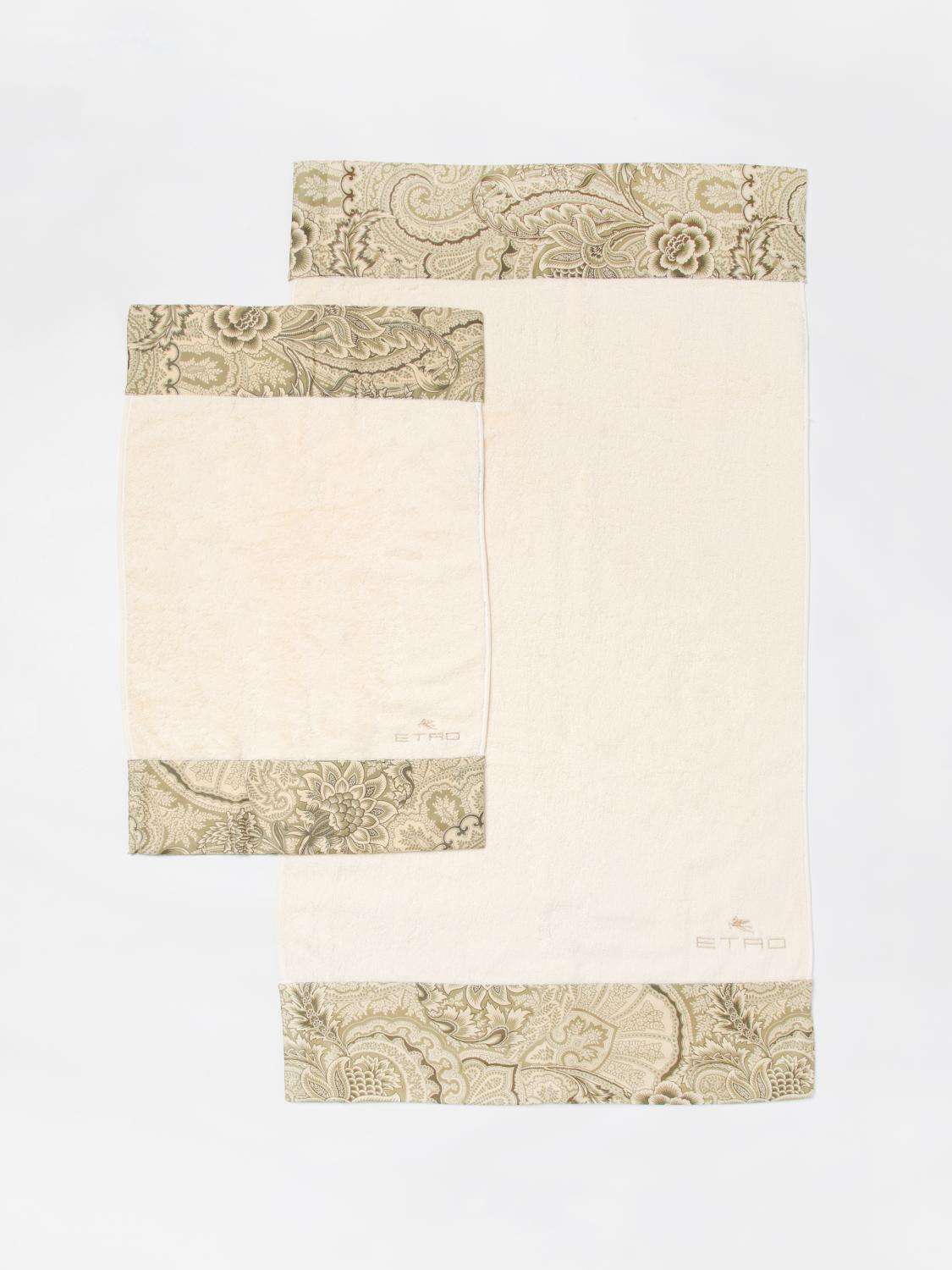 ETRO HOME BATH AND BEACH TOWELS: Bath and beach towels lifestyle Etro Home, Yellow Cream - Img 4