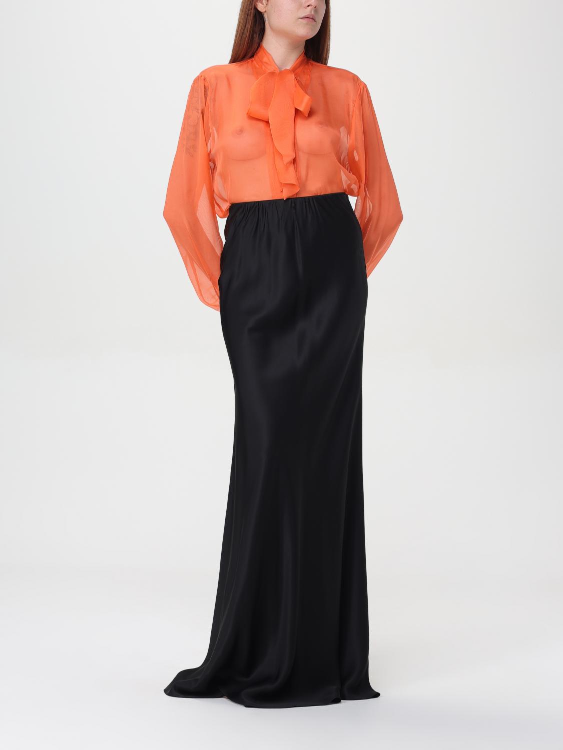 HEBE STUDIO HEMDBLUSE: Hemdbluse damen Hebe Studio, Orange - Img 2