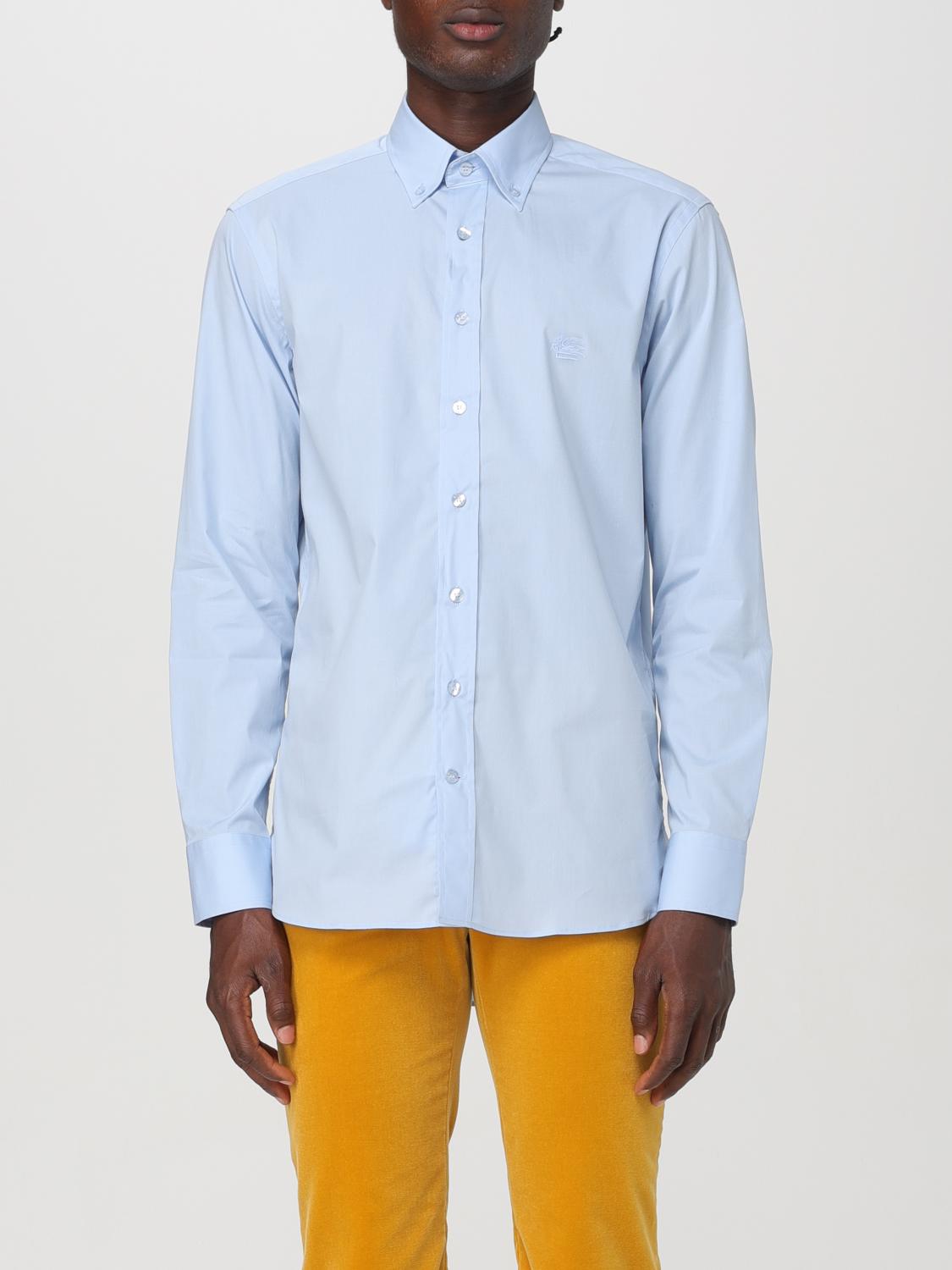 ETRO CAMICIA: Camicia in cotone Etro, Azzurro - Img 1