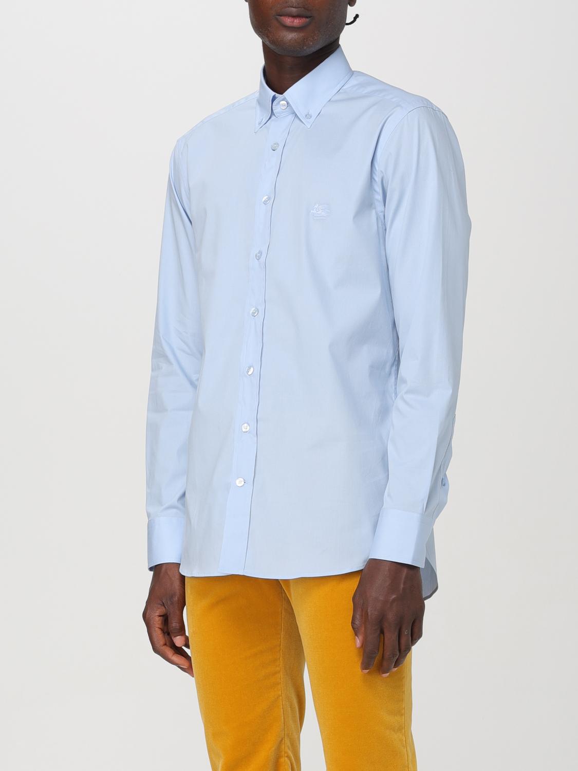 ETRO CAMICIA: Camicia in cotone Etro, Azzurro - Img 4