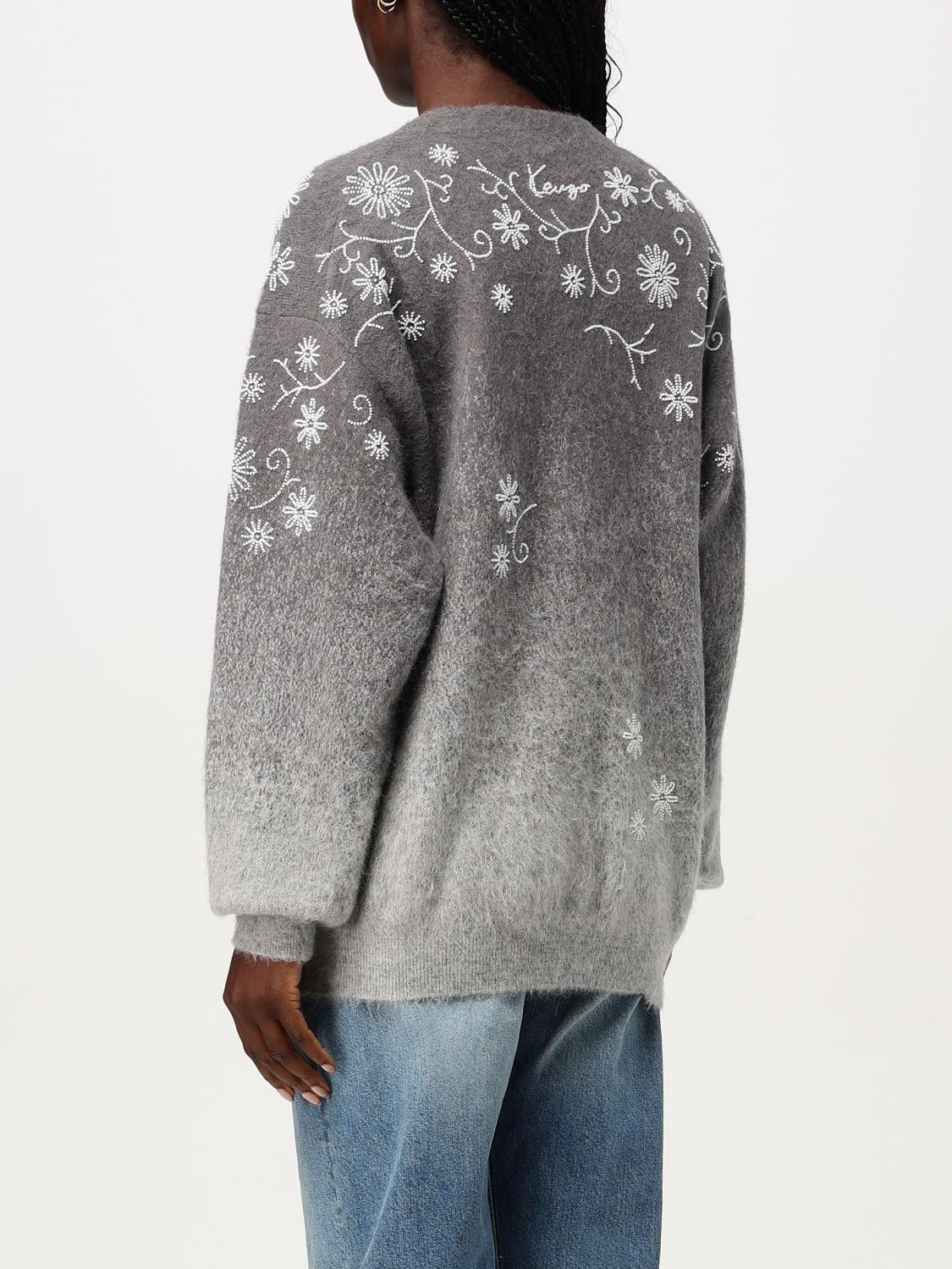 KENZO CARDIGAN: Kenzo Alpaca wool blend cardigan, Grey - Img 3