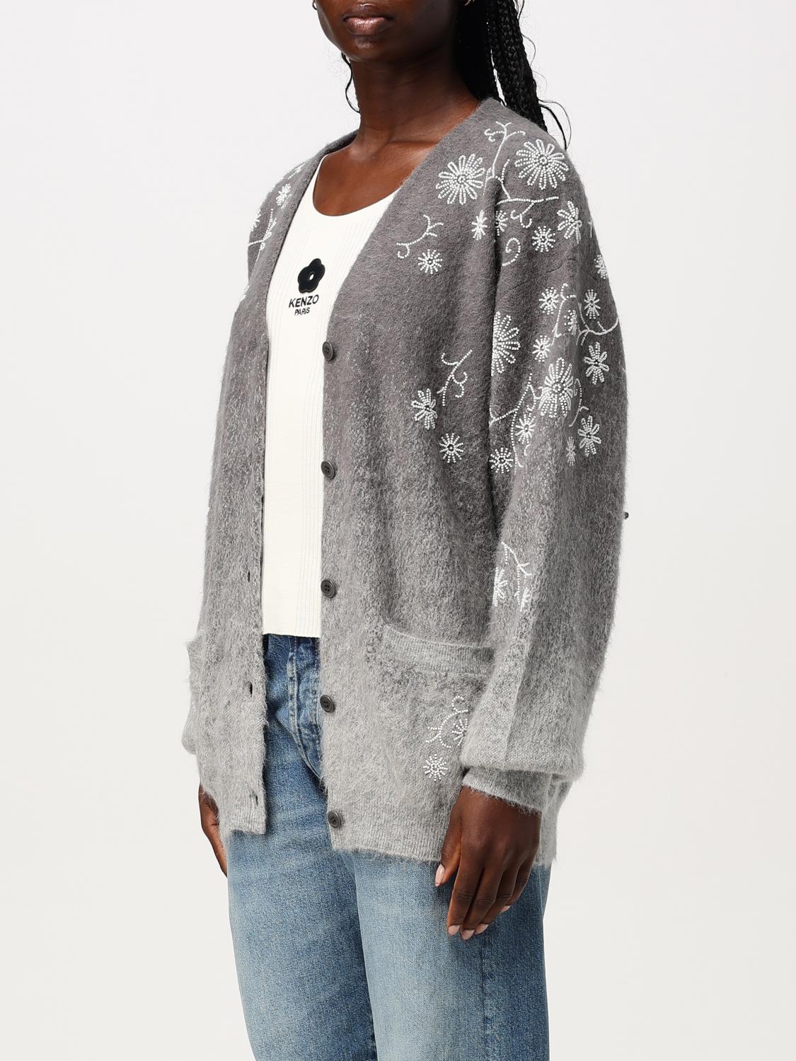 KENZO CARDIGAN: Kenzo Alpaca wool blend cardigan, Grey - Img 4