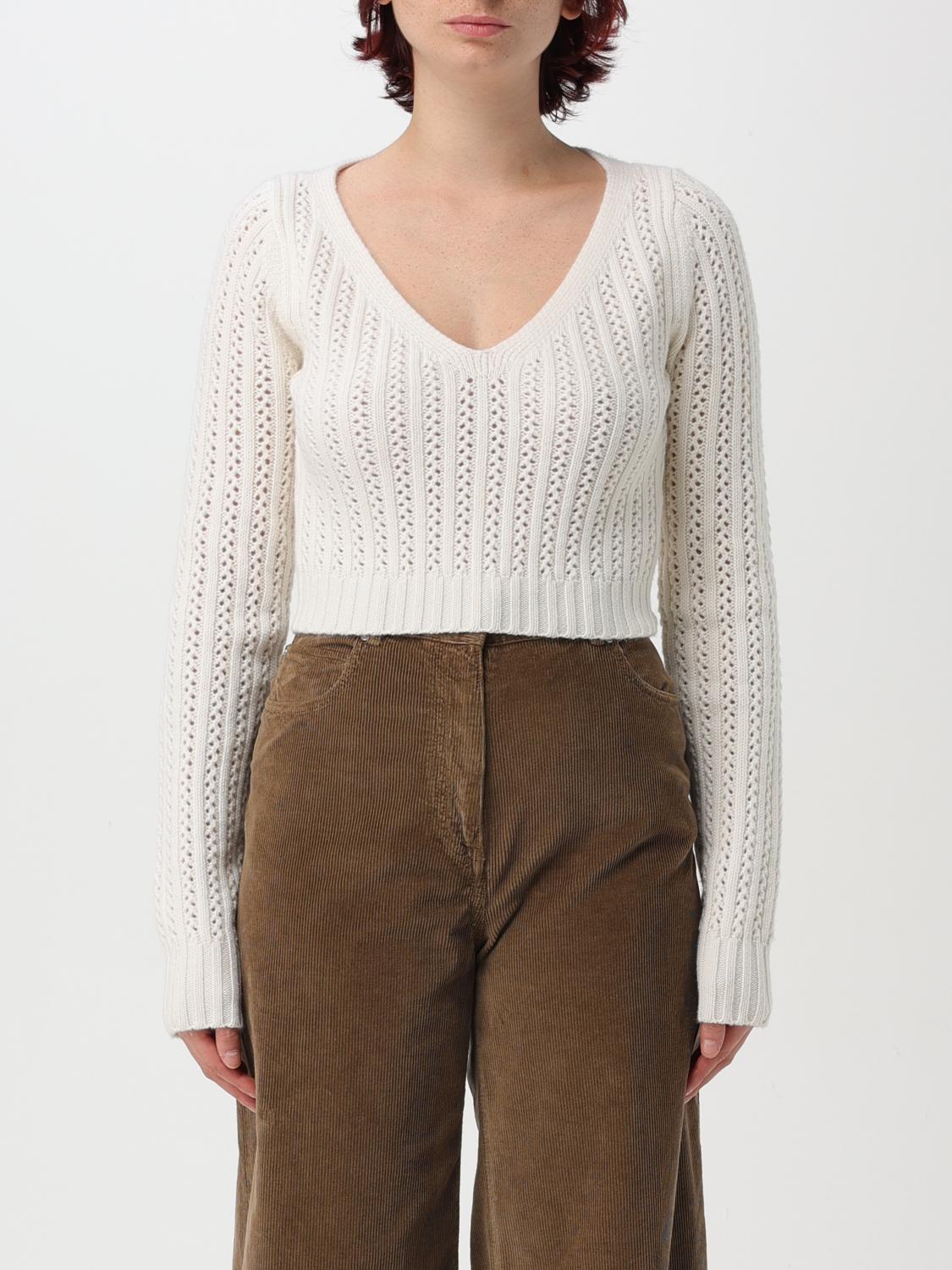 MAX MARA TOP: Max Mara v-neck top, Yellow Cream - Img 1