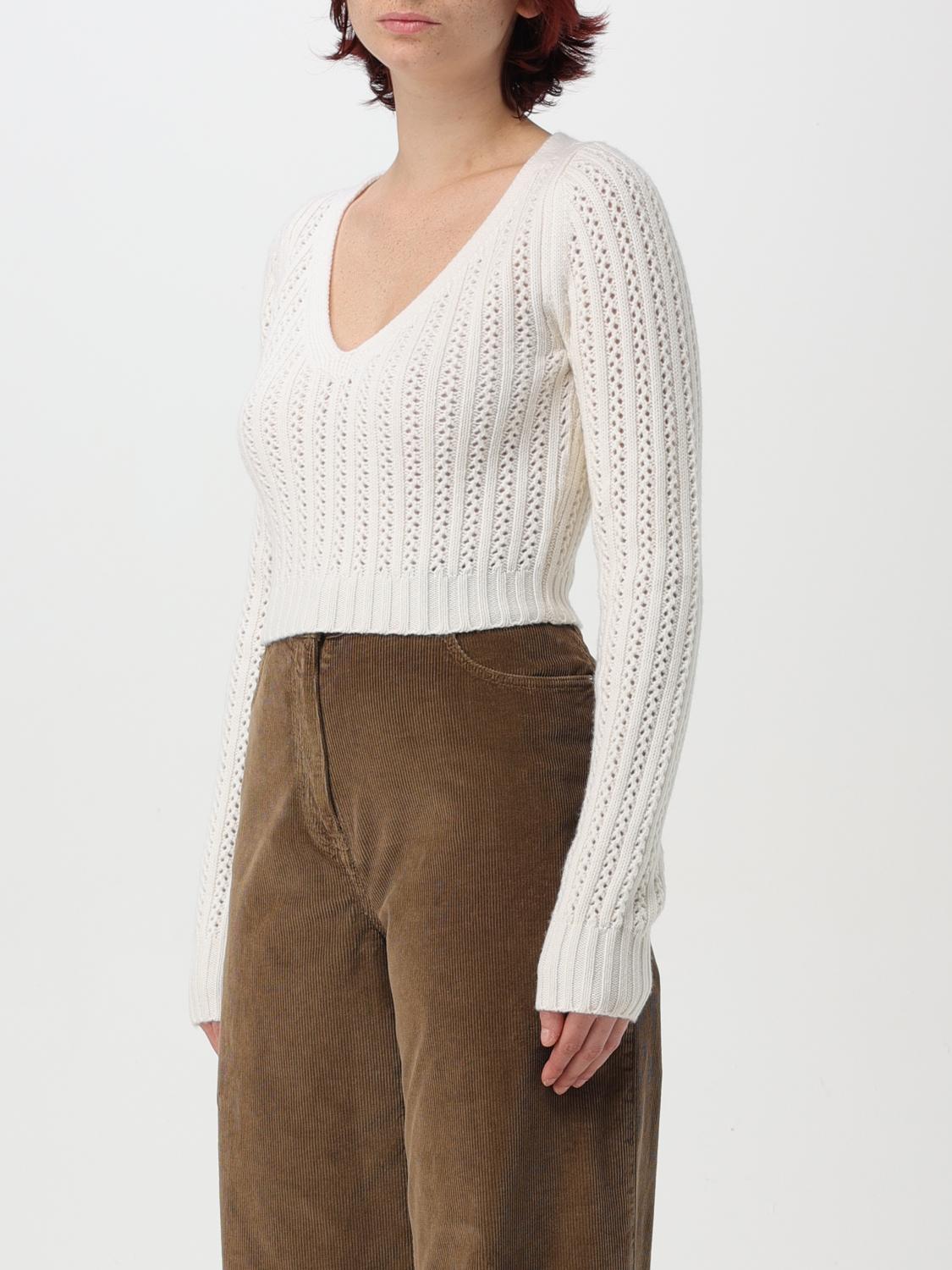 MAX MARA TOP: Max Mara v-neck top, Yellow Cream - Img 4