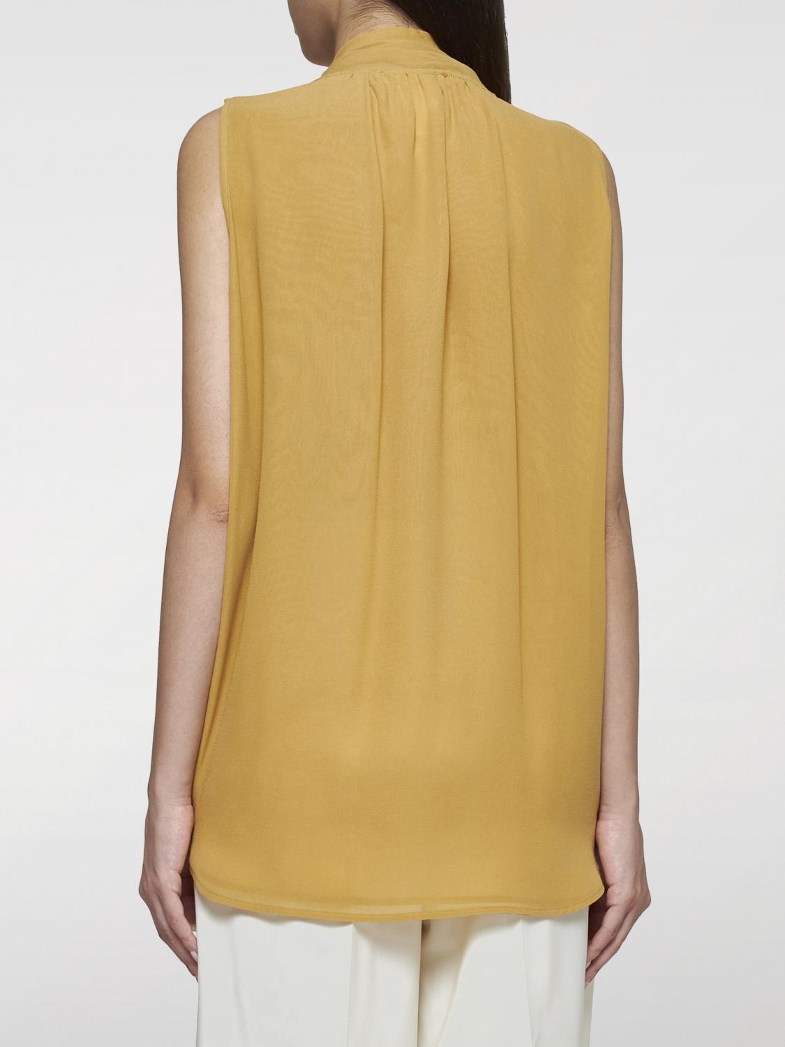MAX MARA TOP: Blusa Max Mara in seta , Oro - Img 2