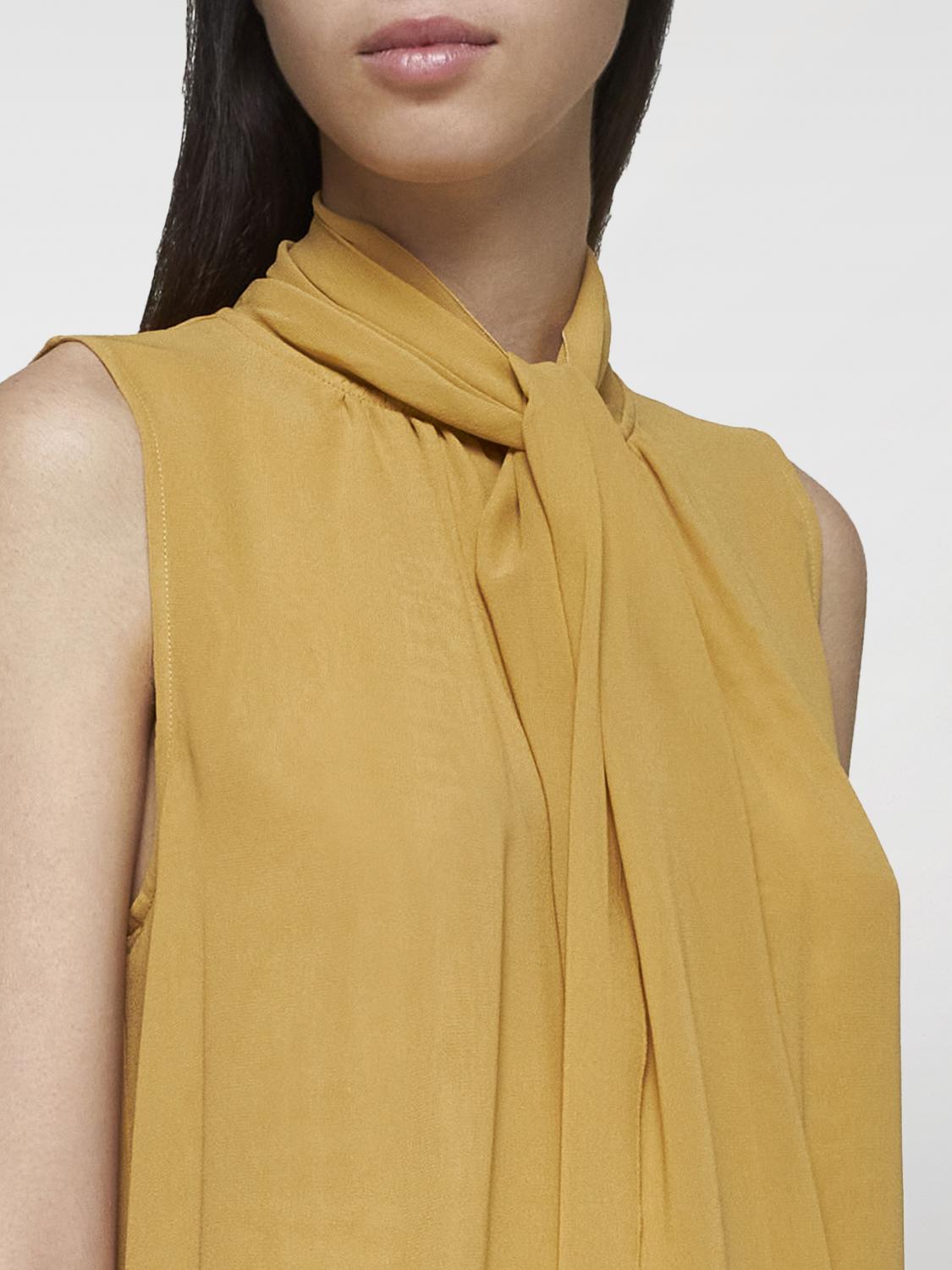 MAX MARA TOP: Blusa Max Mara in seta , Oro - Img 3