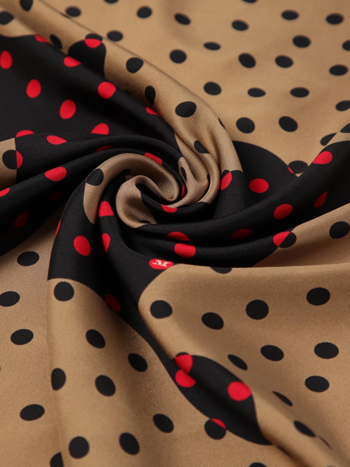 MAX MARA FOULARD: Foulard in seta animalier Max Mara, Cammello - Img 3