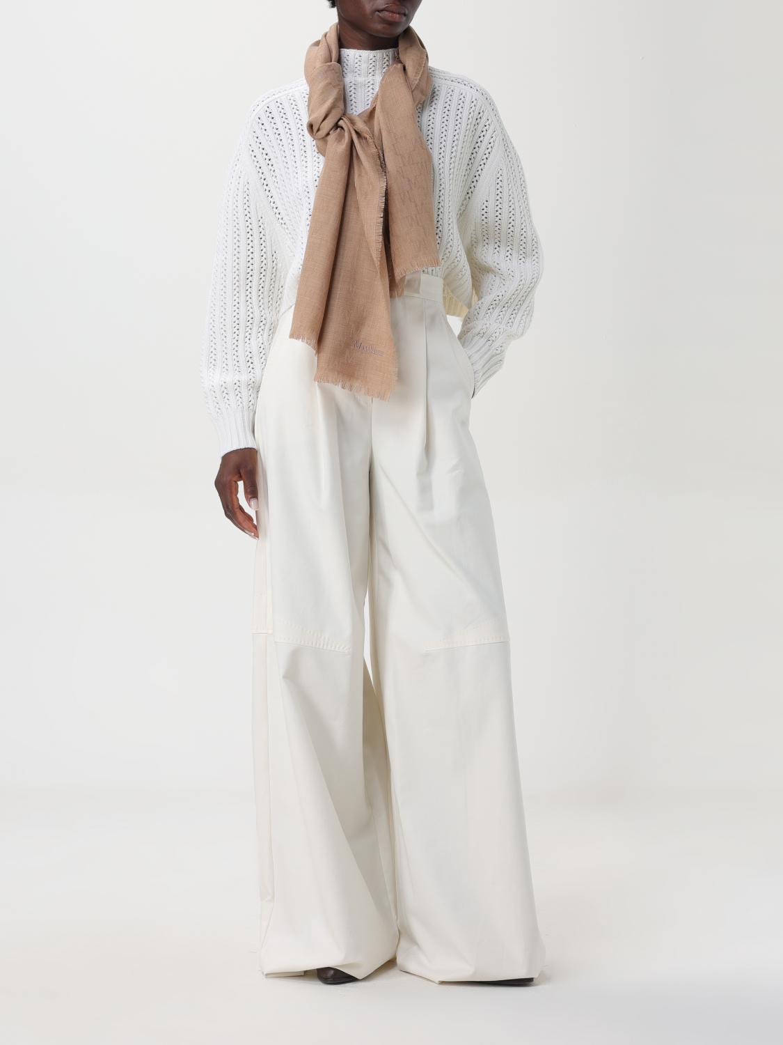 MAX MARA BUFANDA: Bufanda de lana virgen Max Mara, Camello - Img 4