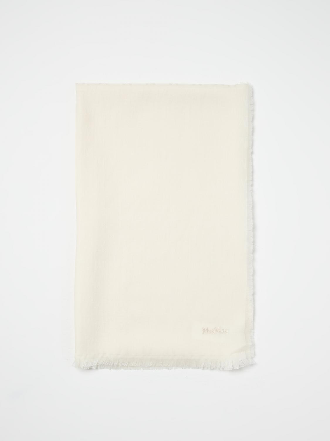 MAX MARA BUFANDA: Bufanda de lana virgen Max Mara, Nata - Img 1