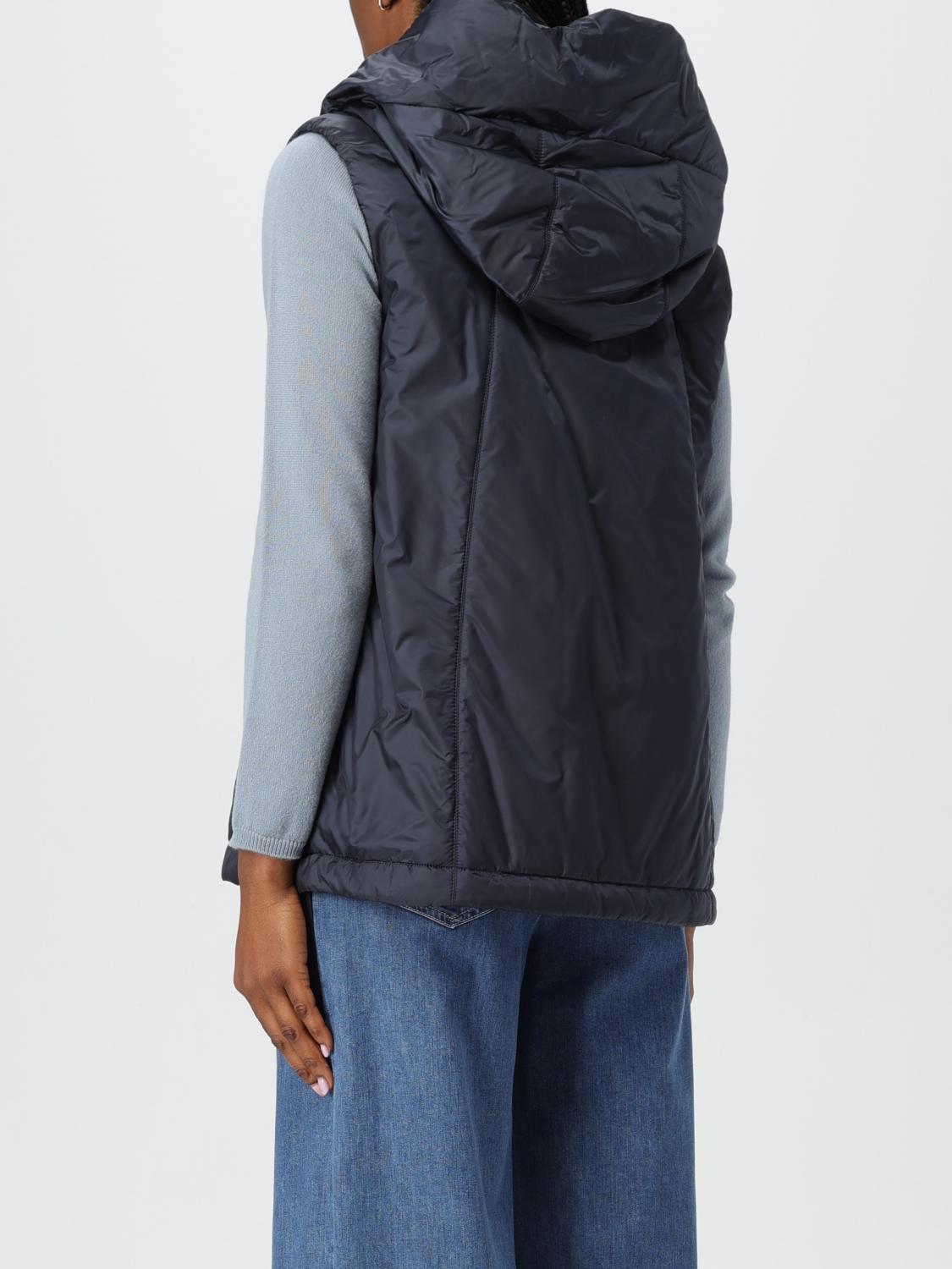 MAX MARA WAISTCOAT: Max Mara down vest with hood, Blue - Img 2