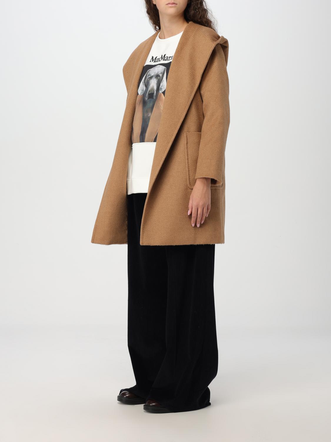 MAX MARA COAT: Coat woman Max Mara, Camel - Img 4