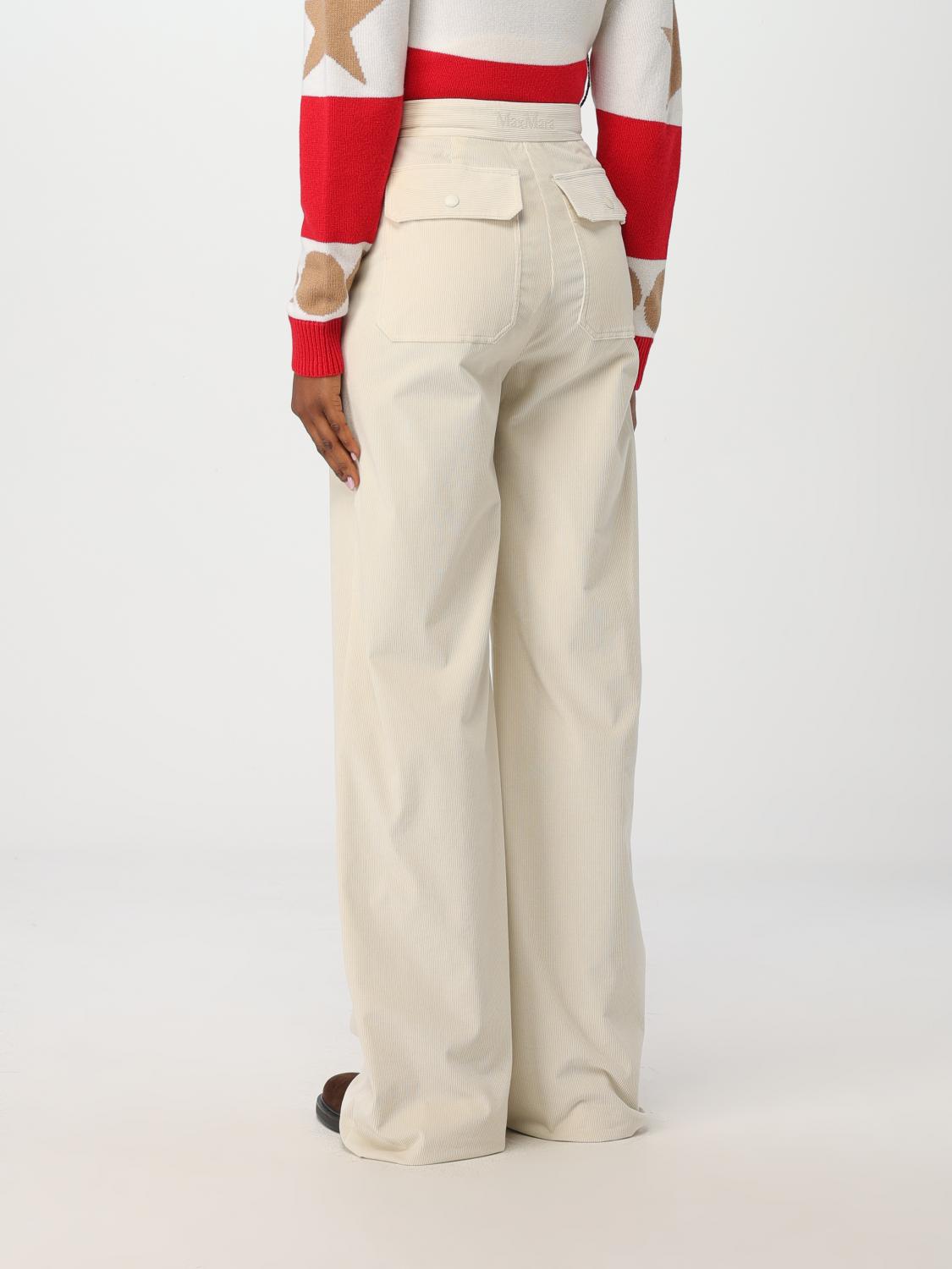 MAX MARA PANTALON: Pantalon femme Max Mara, Blanc - Img 3