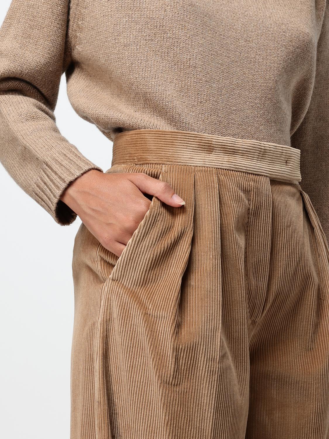 MAX MARA PANTALONI: Pantalone Max Mara in velluto a coste , Cammello - Img 5